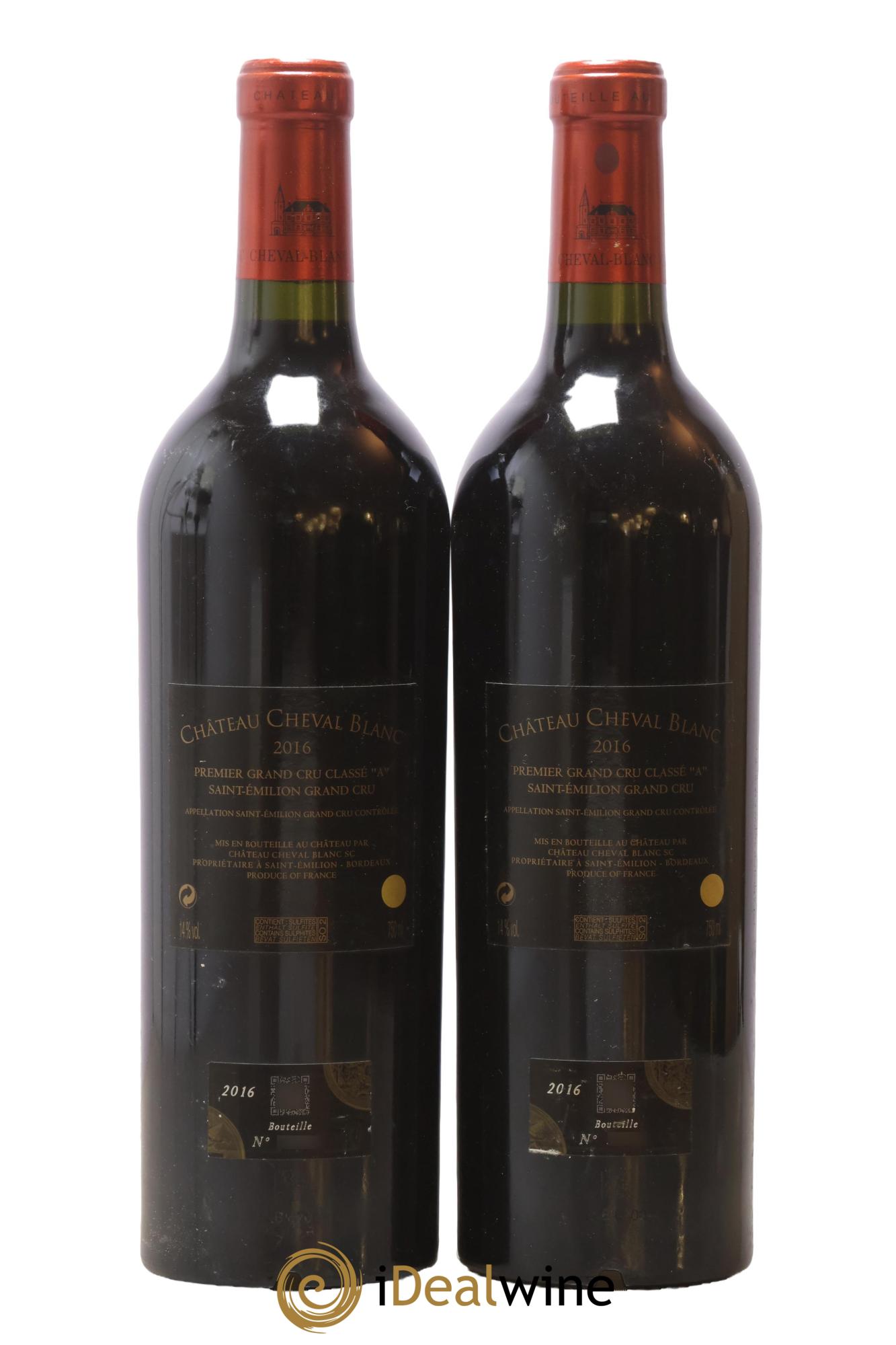 Château Cheval Blanc 1er Grand Cru Classé A 2016 - Lot de 2 bouteilles - 1