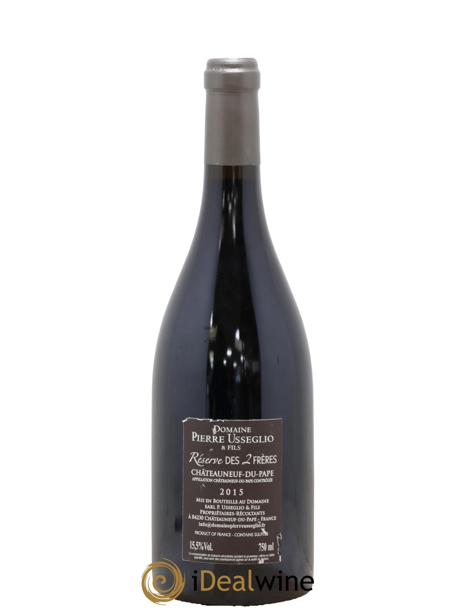 Châteauneuf-du-Pape Réserve des 2 frères Pierre Usseglio & Fils 2015 - Lot de 1 bouteille - 1