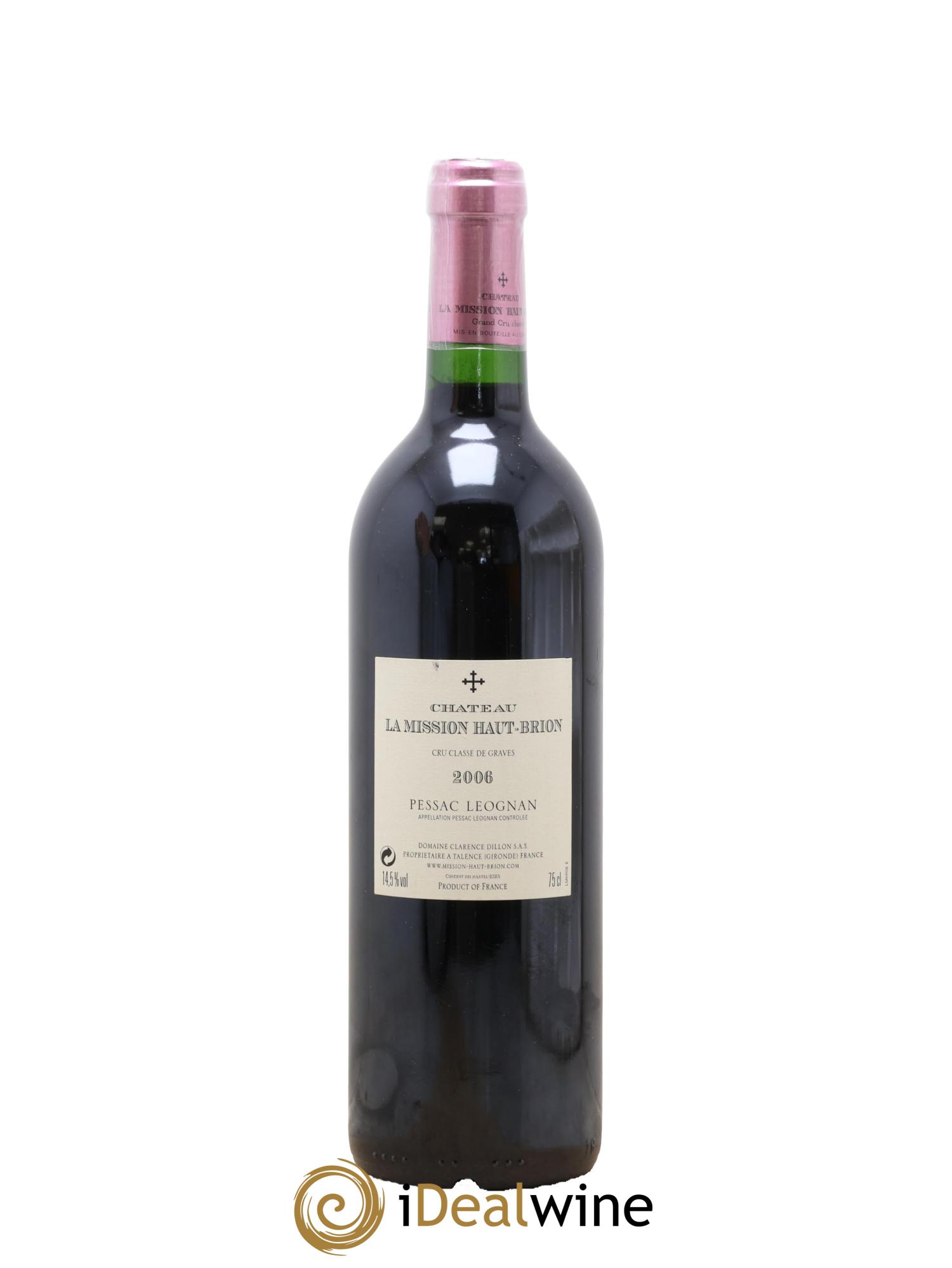 Château la Mission Haut-Brion Cru Classé de Graves 2006 - Lot de 1 bouteille - 1