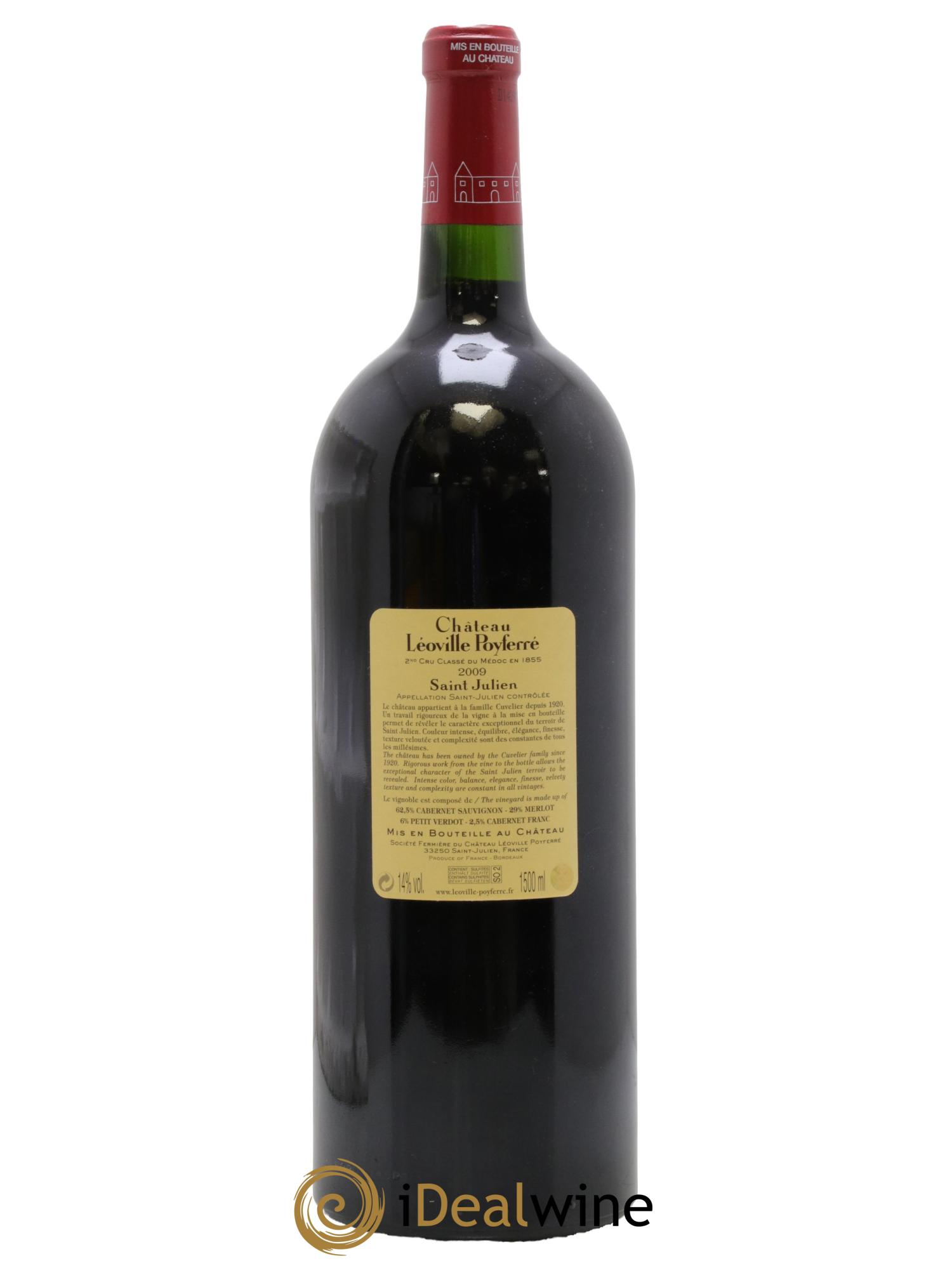Château Léoville Poyferré 2ème Grand Cru Classé 2009 - Lot de 1 magnum - 1