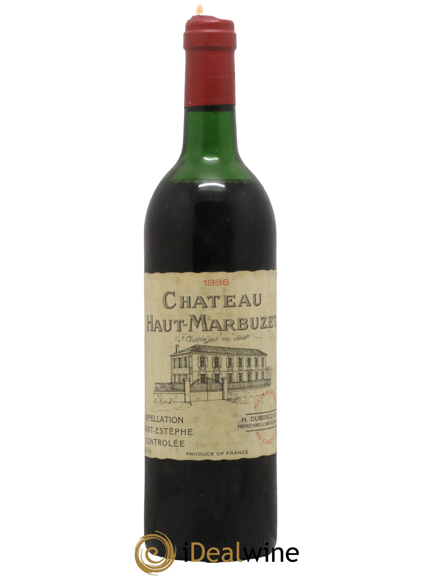 Château Haut Marbuzet 1988 - Lot de 1 bouteille - 0