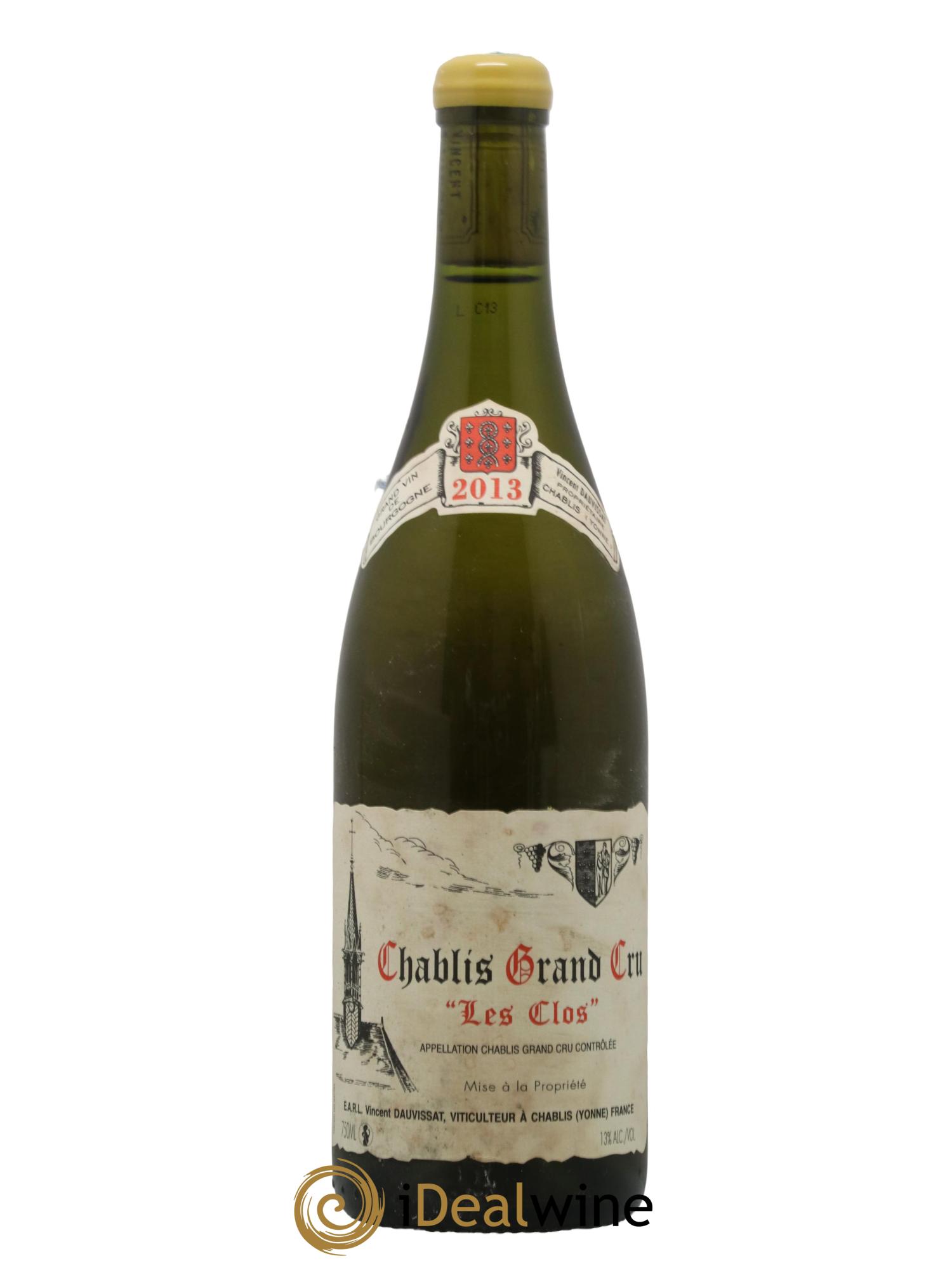 Chablis Grand Cru Les Clos Vincent Dauvissat (Domaine) 2013 - Lot de 1 bouteille - 0