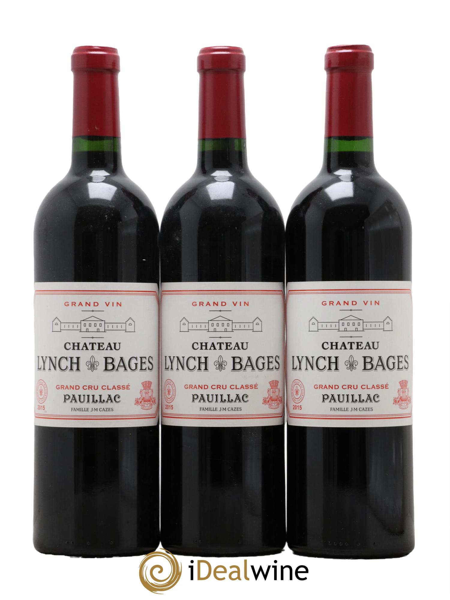 Château Lynch Bages 5ème Grand Cru Classé 2015 - Lot de 3 bouteilles - 0