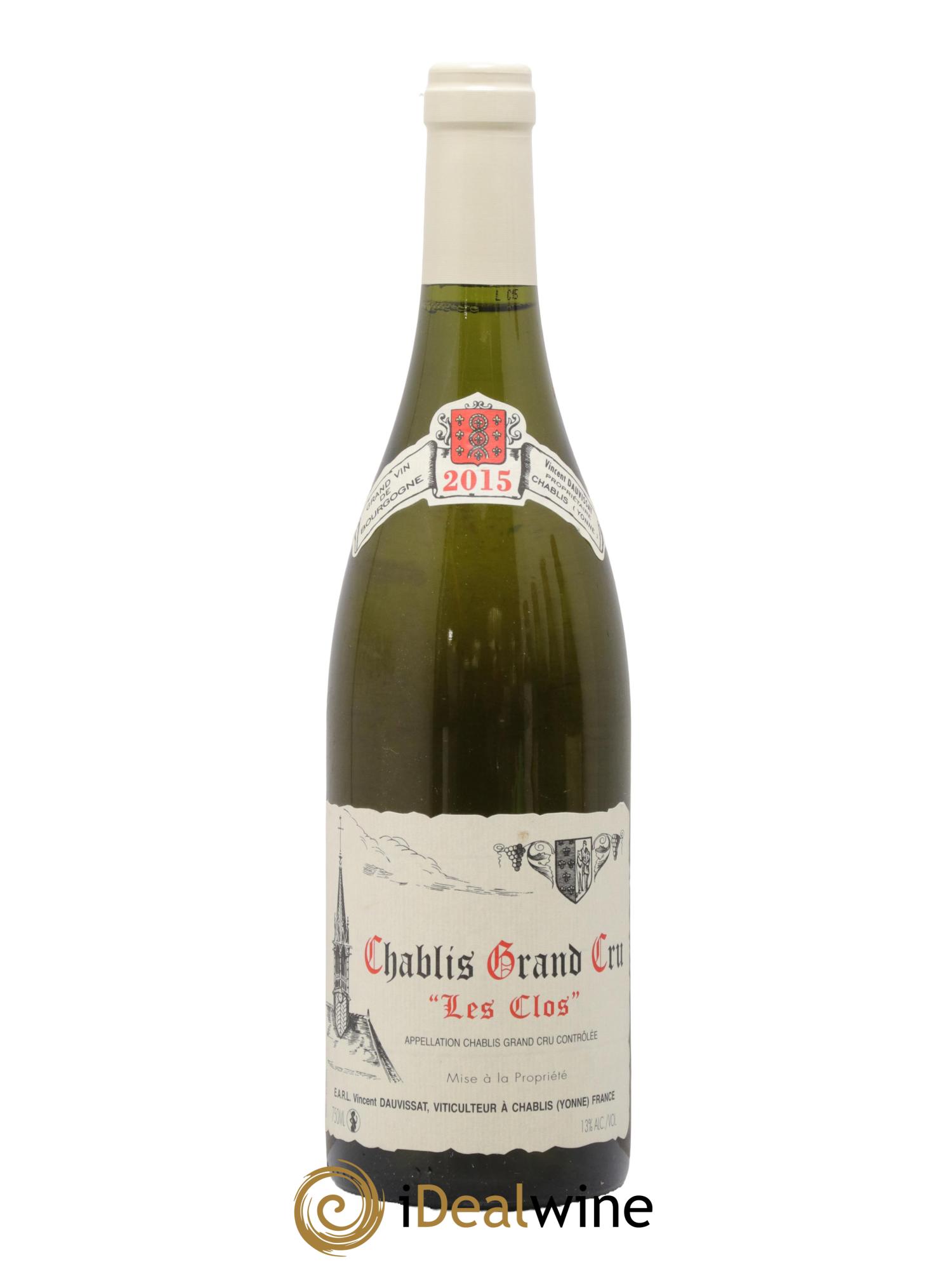 Chablis Grand Cru Les Clos Vincent Dauvissat (Domaine) 2015 - Lotto di 1 bottiglia - 0