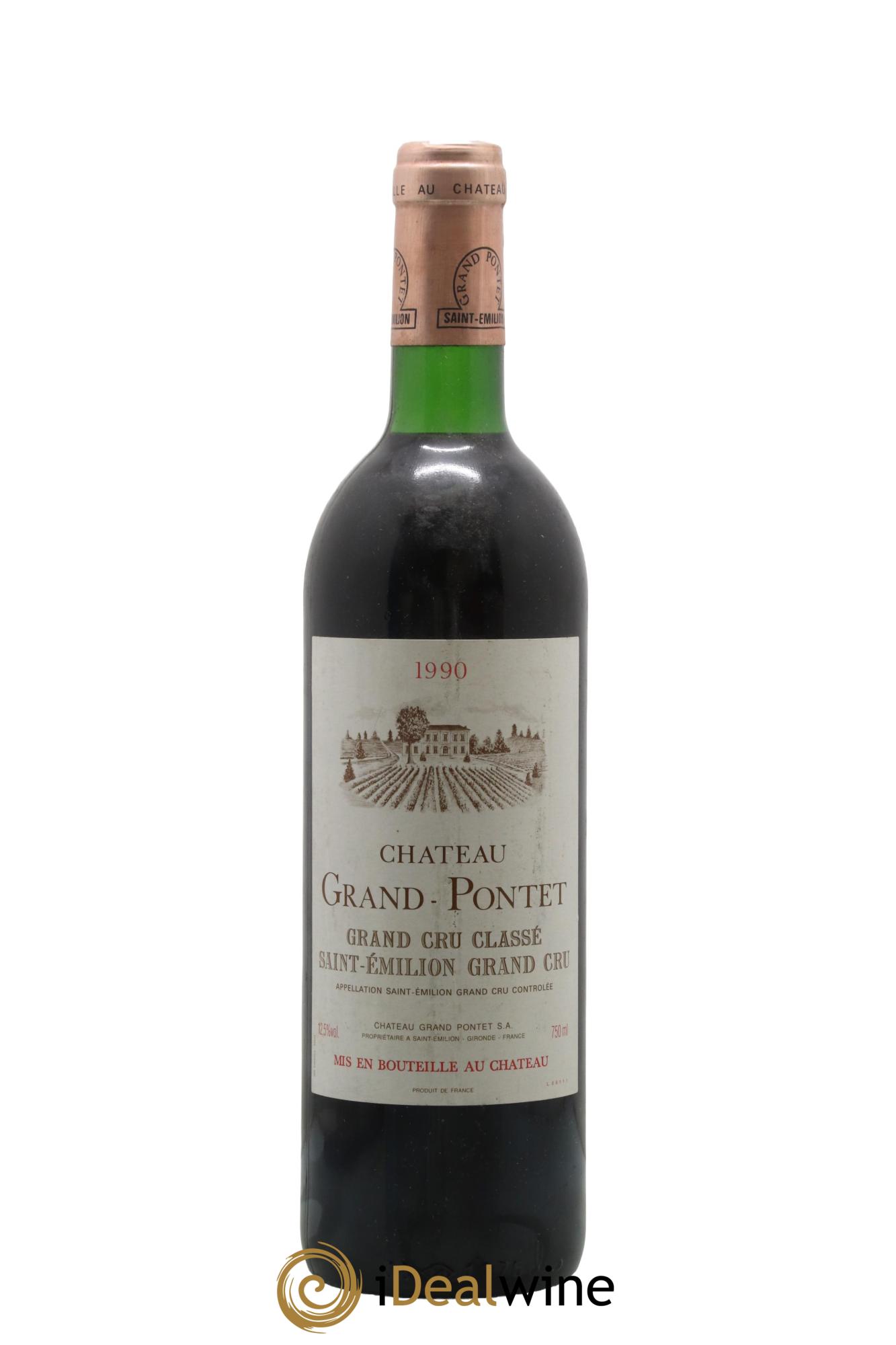 Château Grand Pontet Grand Cru Classé 1990 - Lot de 1 bouteille - 0