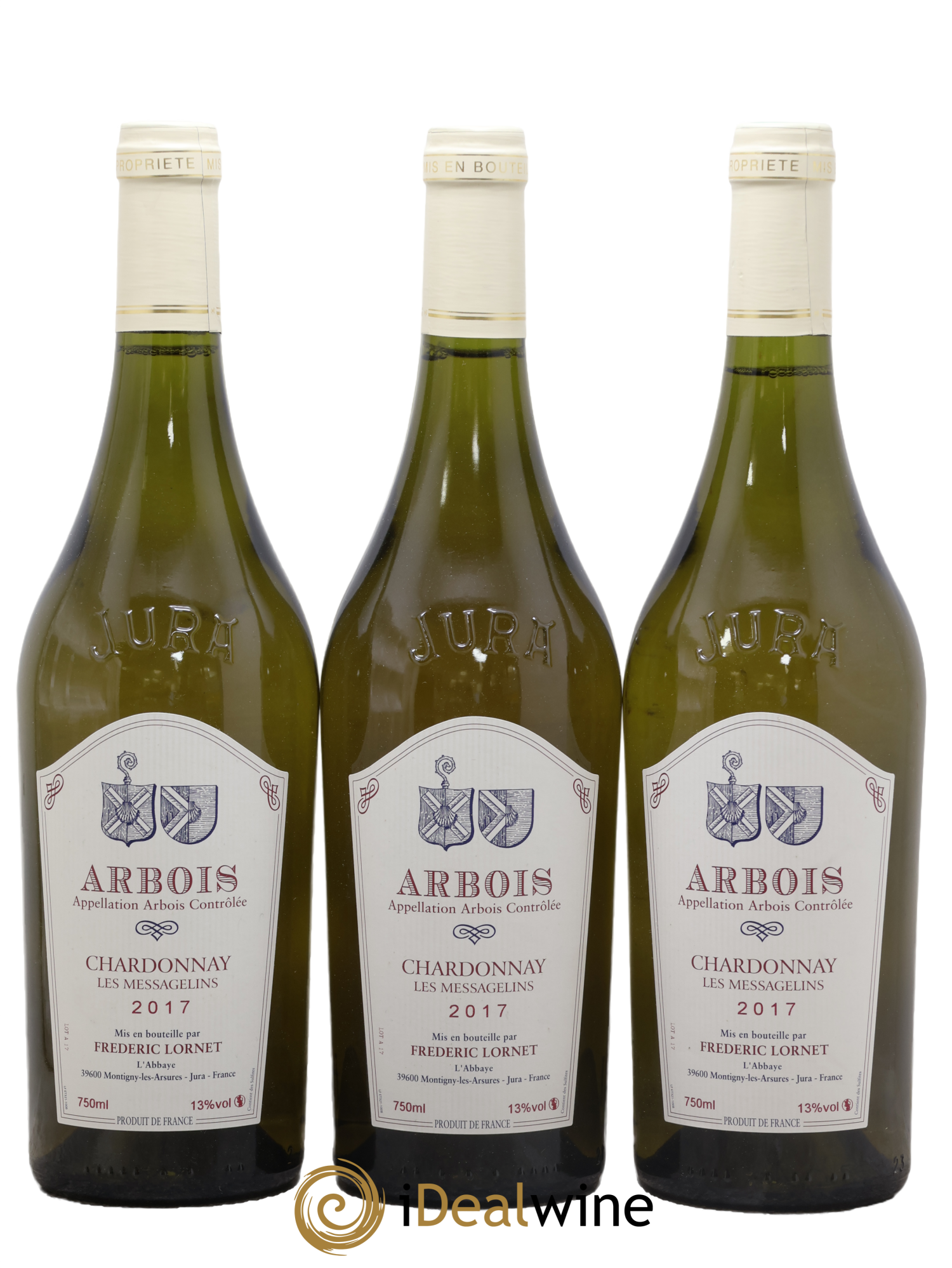 Arbois Les Messagelins Frédéric Lornet 2017 - Lot de 3 bouteilles - 0