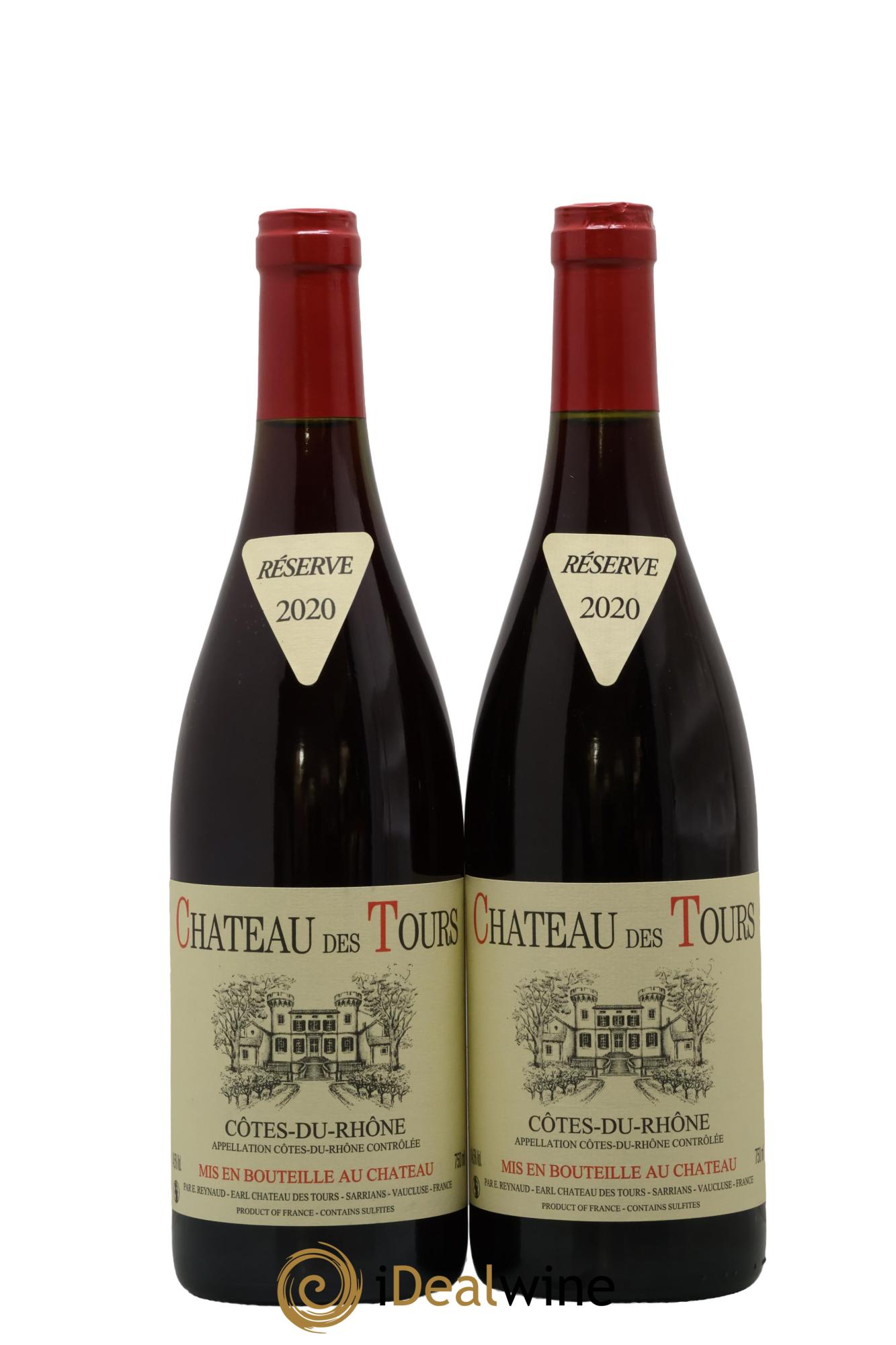 Vacqueyras Château des Tours Emmanuel Reynaud 2020 - Posten von 2 Flaschen - 0