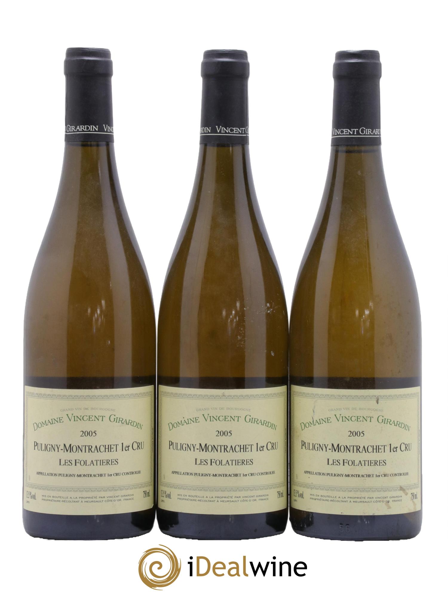 Puligny-Montrachet 1er Cru Les Folatières Vincent Girardin (Domaine) 2005 - Lot de 3 bouteilles - 0