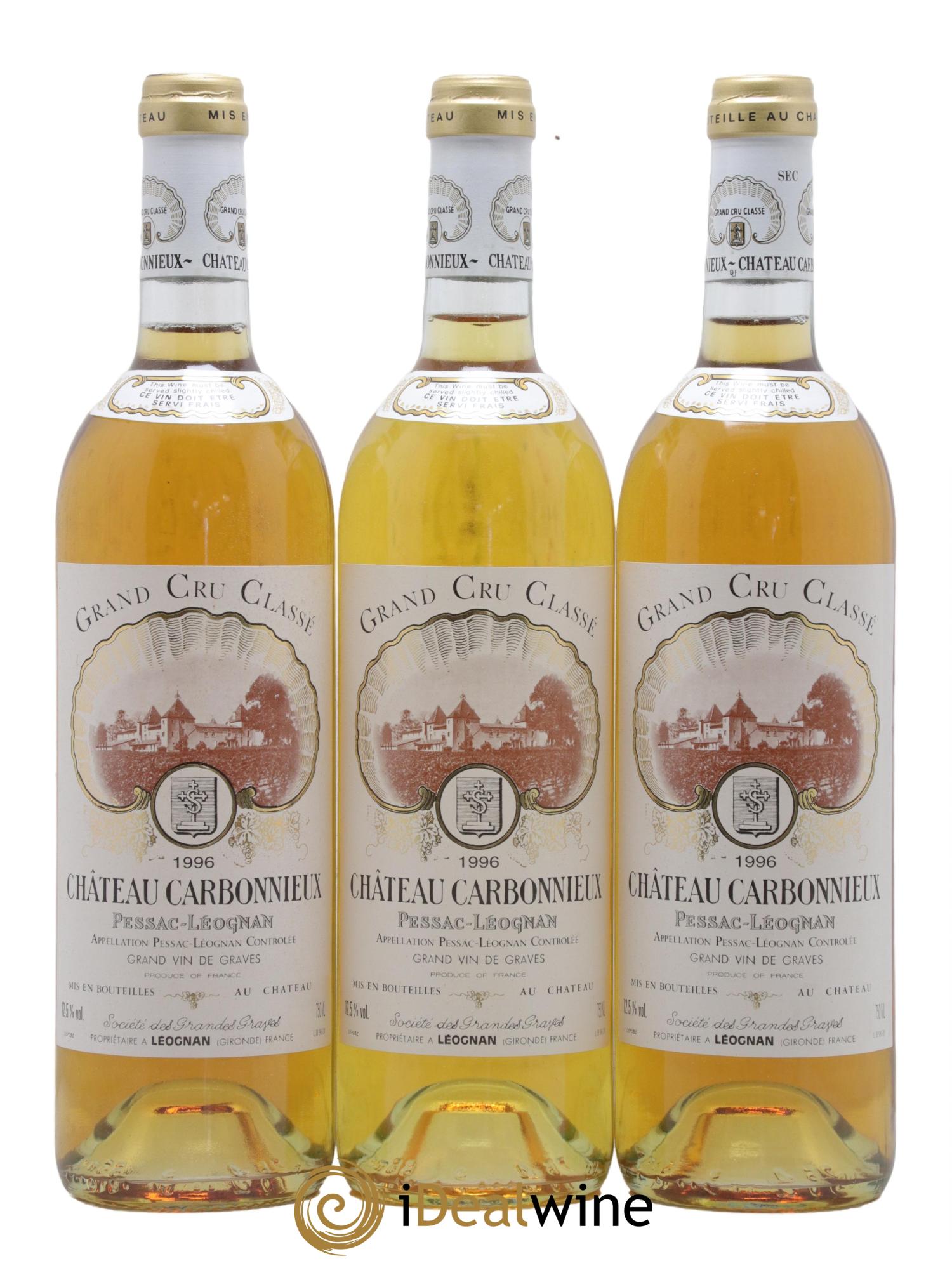 Château Carbonnieux Cru Classé de Graves 1996 - Lot de 12 bouteilles - 2