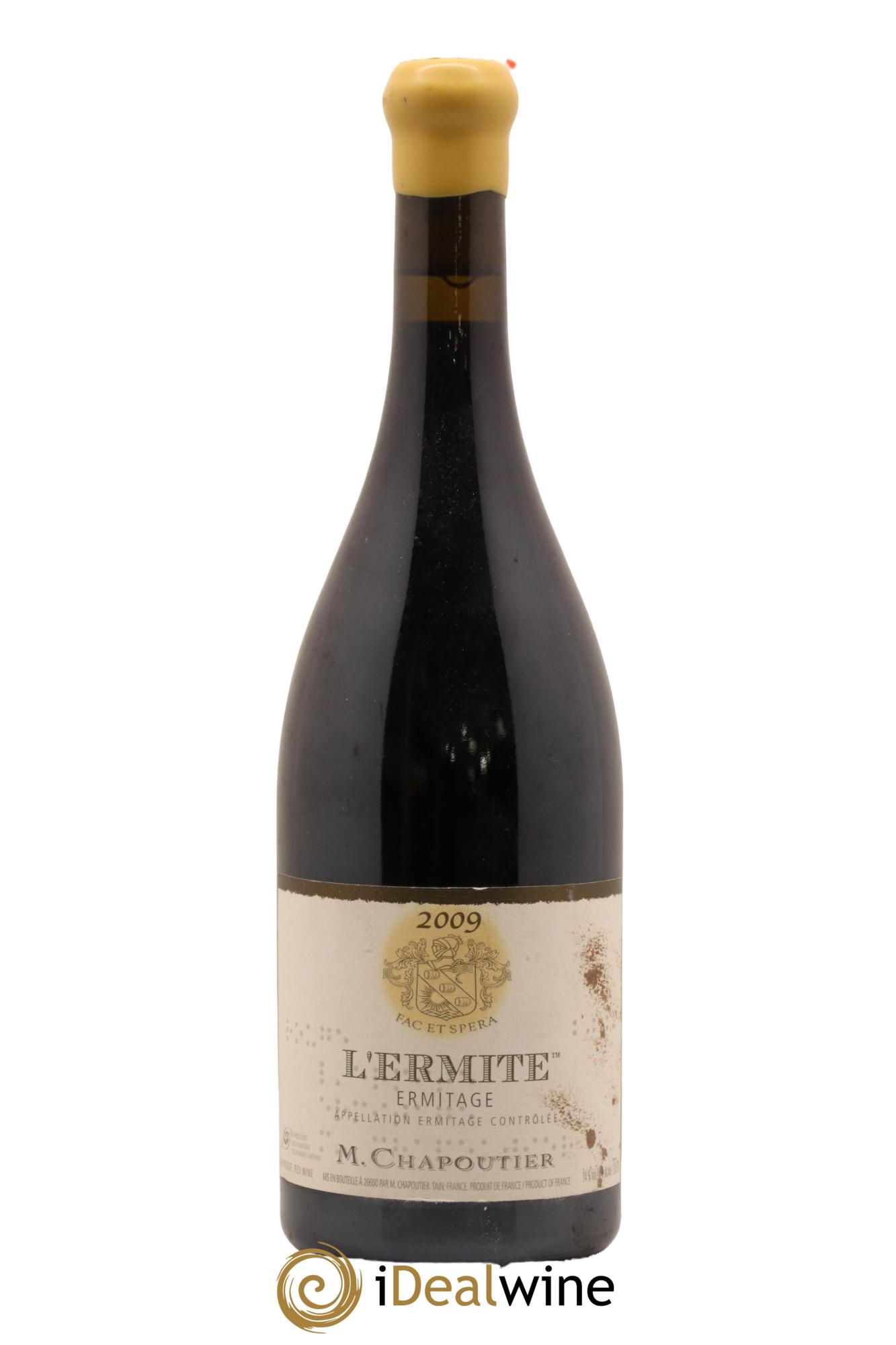 Hermitage Ermitage l'Ermite Chapoutier 2009 - Lot de 1 bouteille - 0