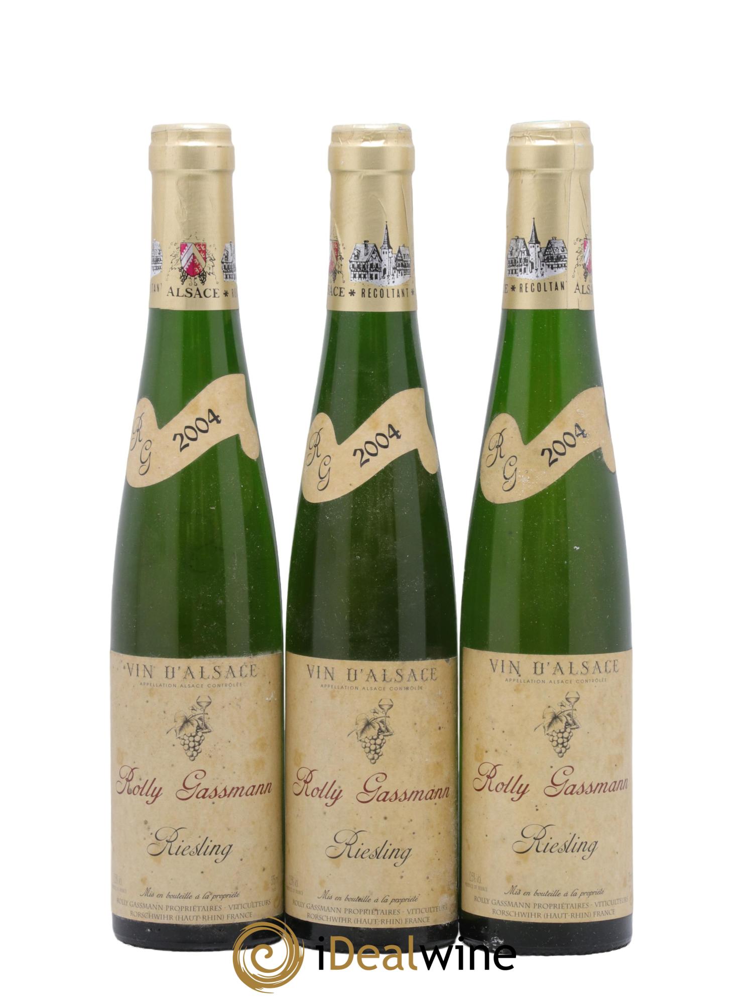 Alsace Riesling Rolly-Gassmann 2004 - Lotto di 3 mezze bottiglie - 0