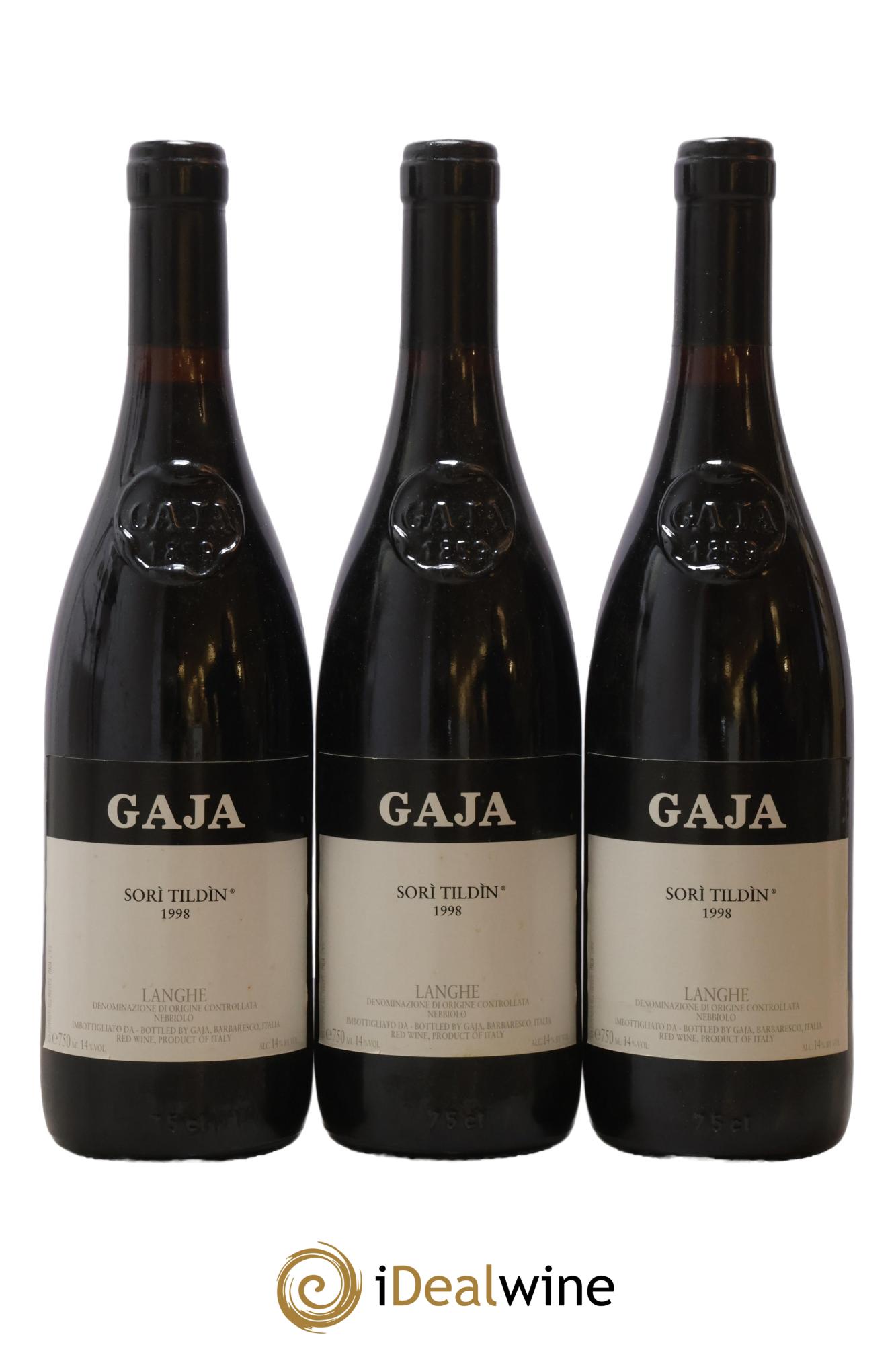 Langhe Sorì Tildìn Angelo Gaja 1998 - Lot de 6 bouteilles - 1