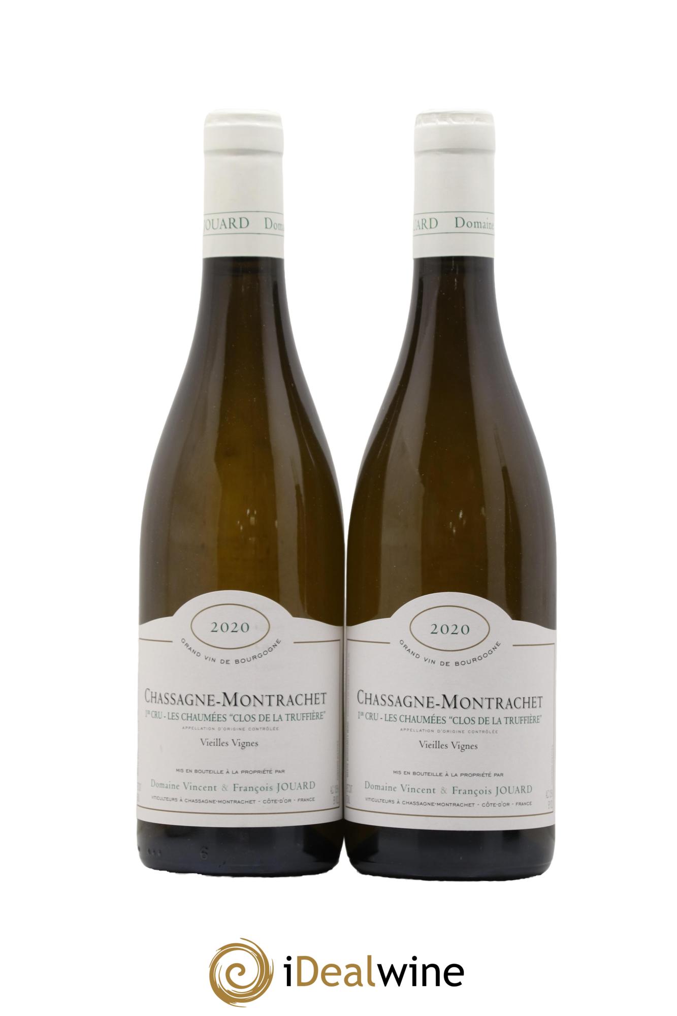 Chassagne-Montrachet 1er Cru Les Chaumees Clos de la Truffiere Vieilles Vignes Domaine Vincent et Francois Jouard 2020 - Lot de 2 bouteilles - 0