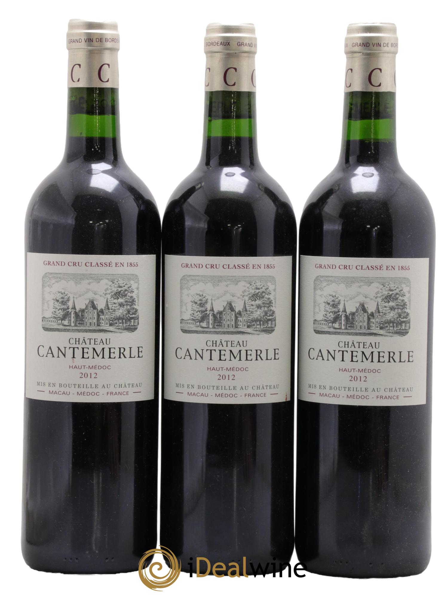 Château Cantemerle 5ème Grand Cru Classé 2012 - Lot de 3 bouteilles - 0