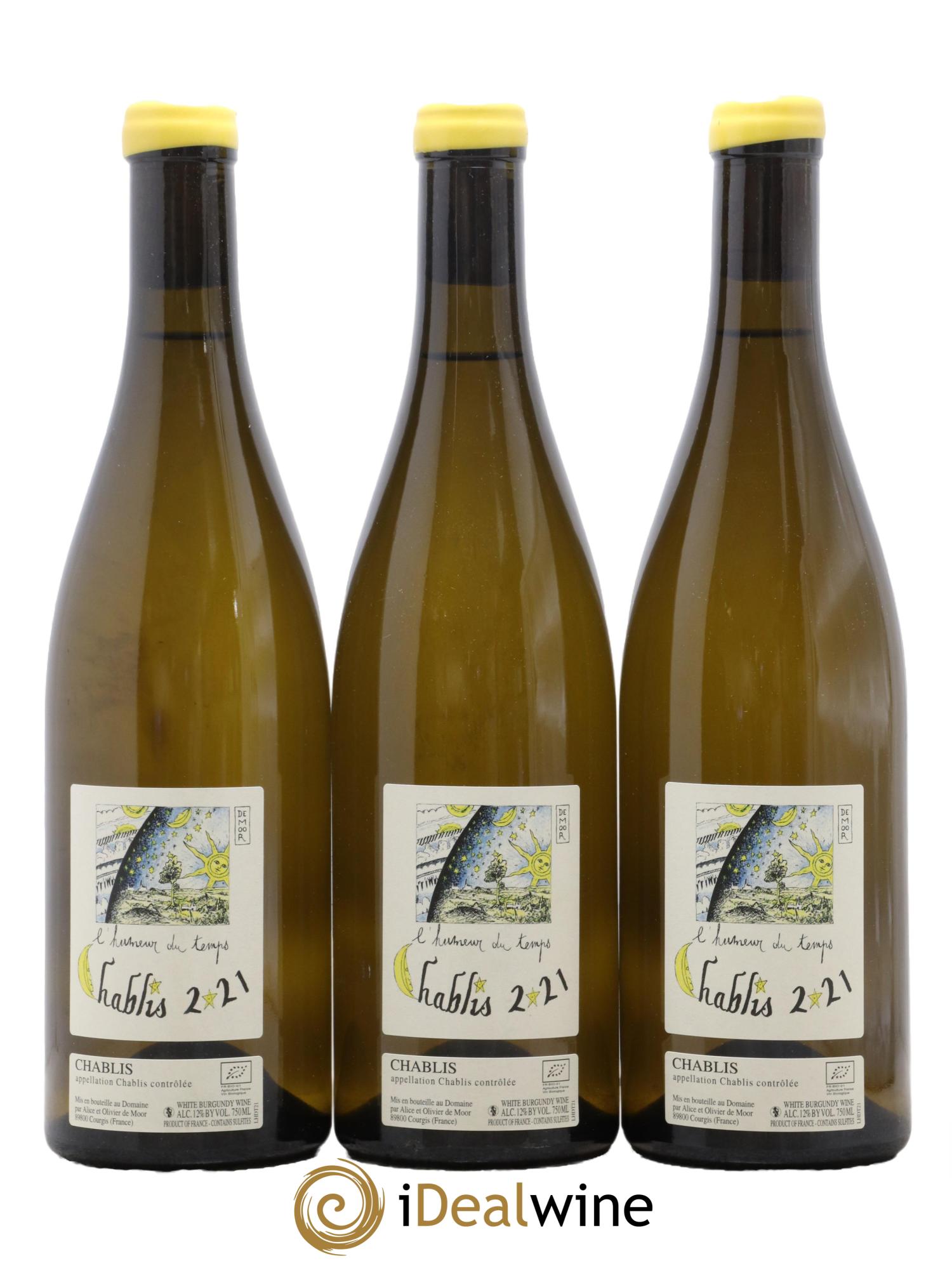 Chablis L'Humeur du Temps Alice et Olivier De Moor 2021 - Lot de 3 bouteilles - 0