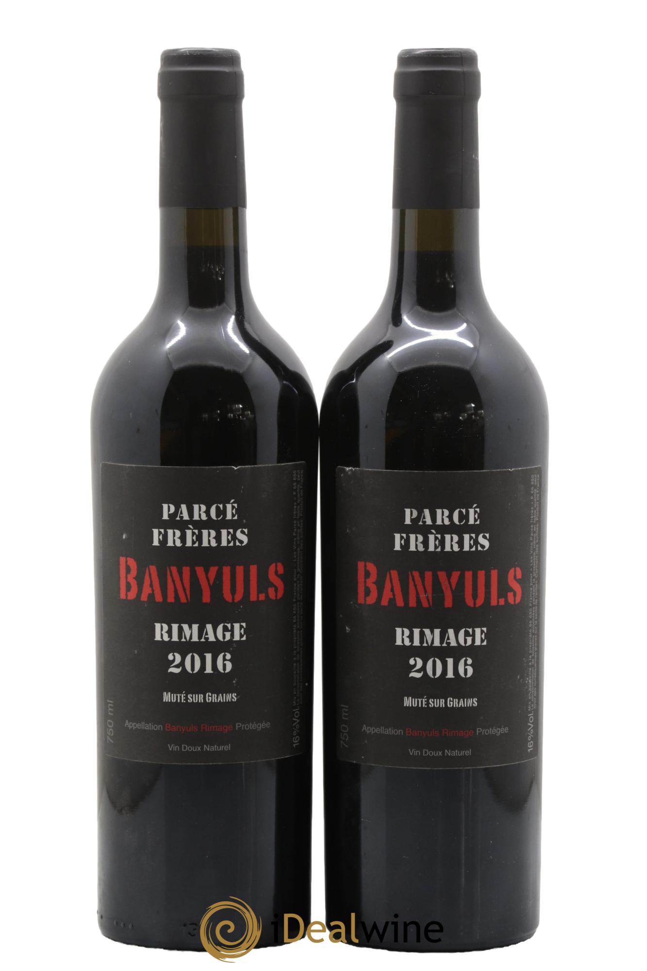 Banyuls Rimage Parcé Frères 2016 - Lot de 2 bouteilles - 0
