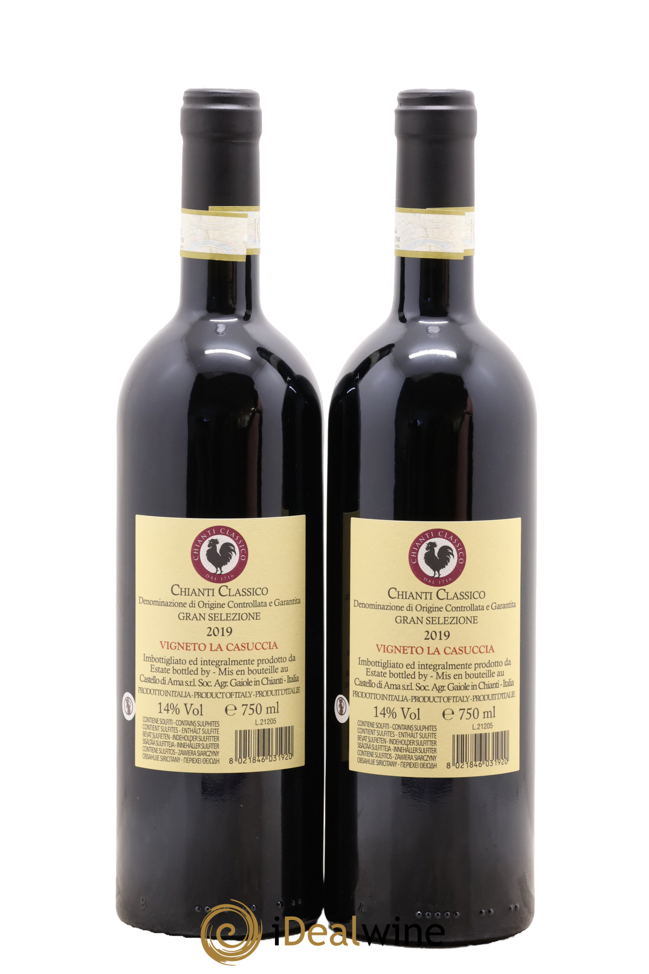 Chianti Classico Castello di Ama DOCG Gran Selezione Vigneto La Casuccia 2019 - Lot de 2 bouteilles - 1