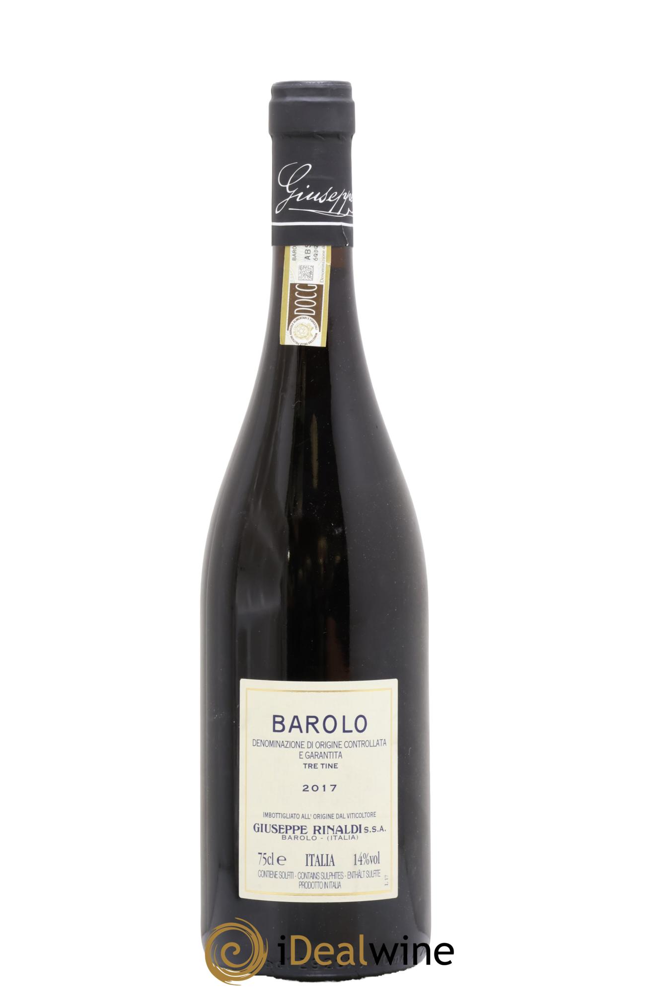Barolo DOCG Tre Tine Giuseppe Rinaldi 2017 - Lot of 1 bottle - 1