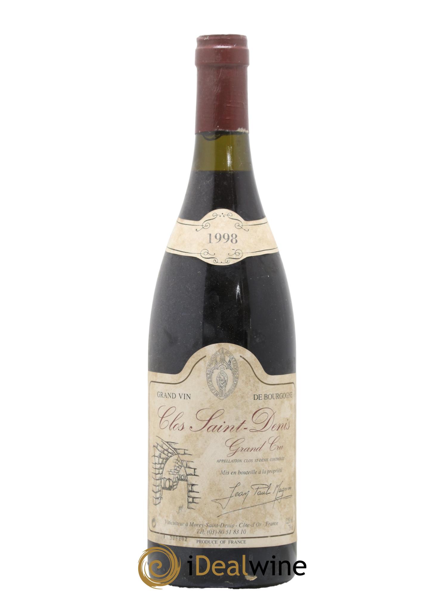 Clos Saint-Denis Grand Cru Jean-Paul Magnien Jean Paul Magnien 1998 - Lot de 1 bouteille - 0