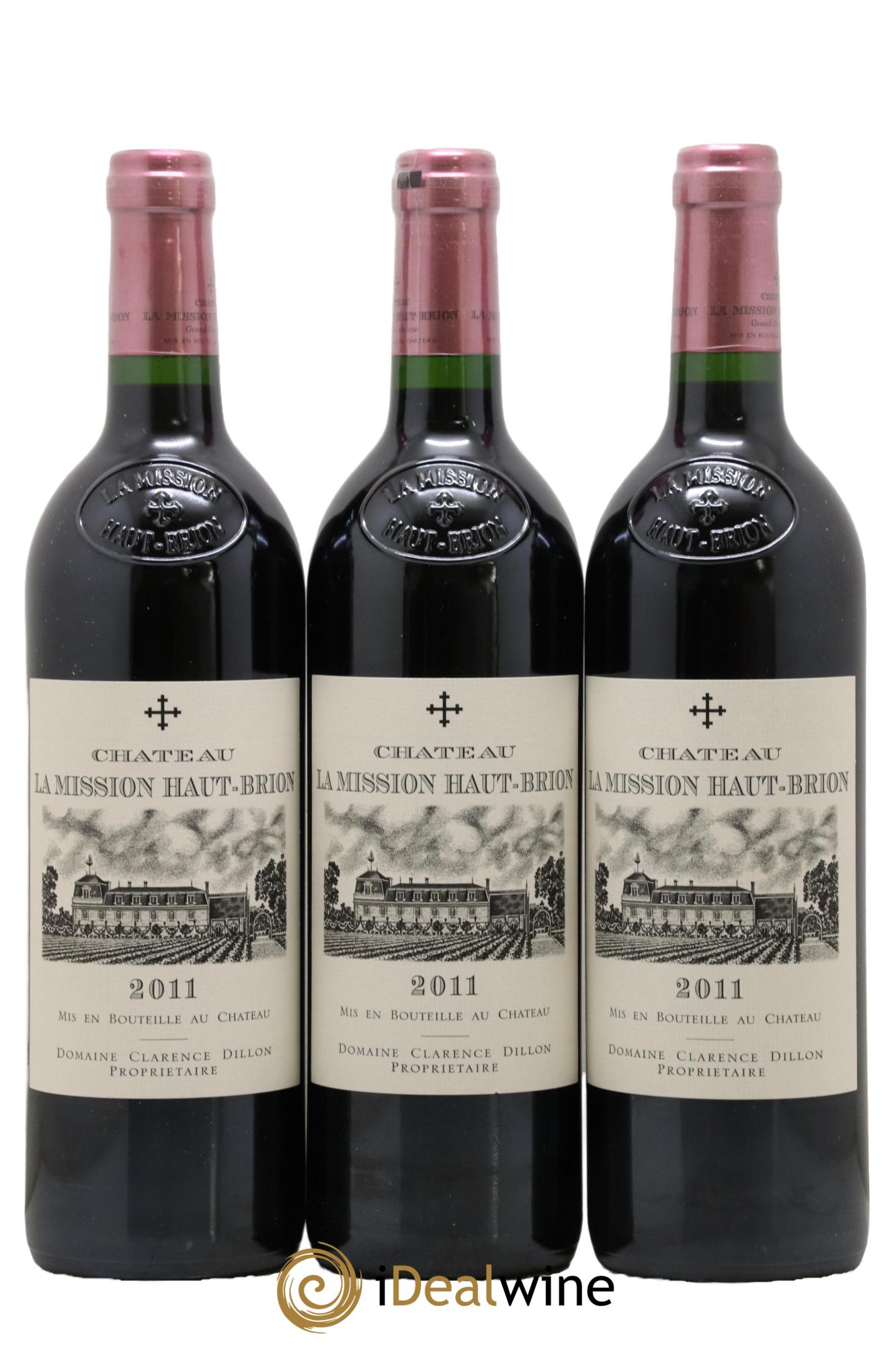 Château la Mission Haut-Brion Cru Classé de Graves 2011 - Lot de 3 bouteilles - 0