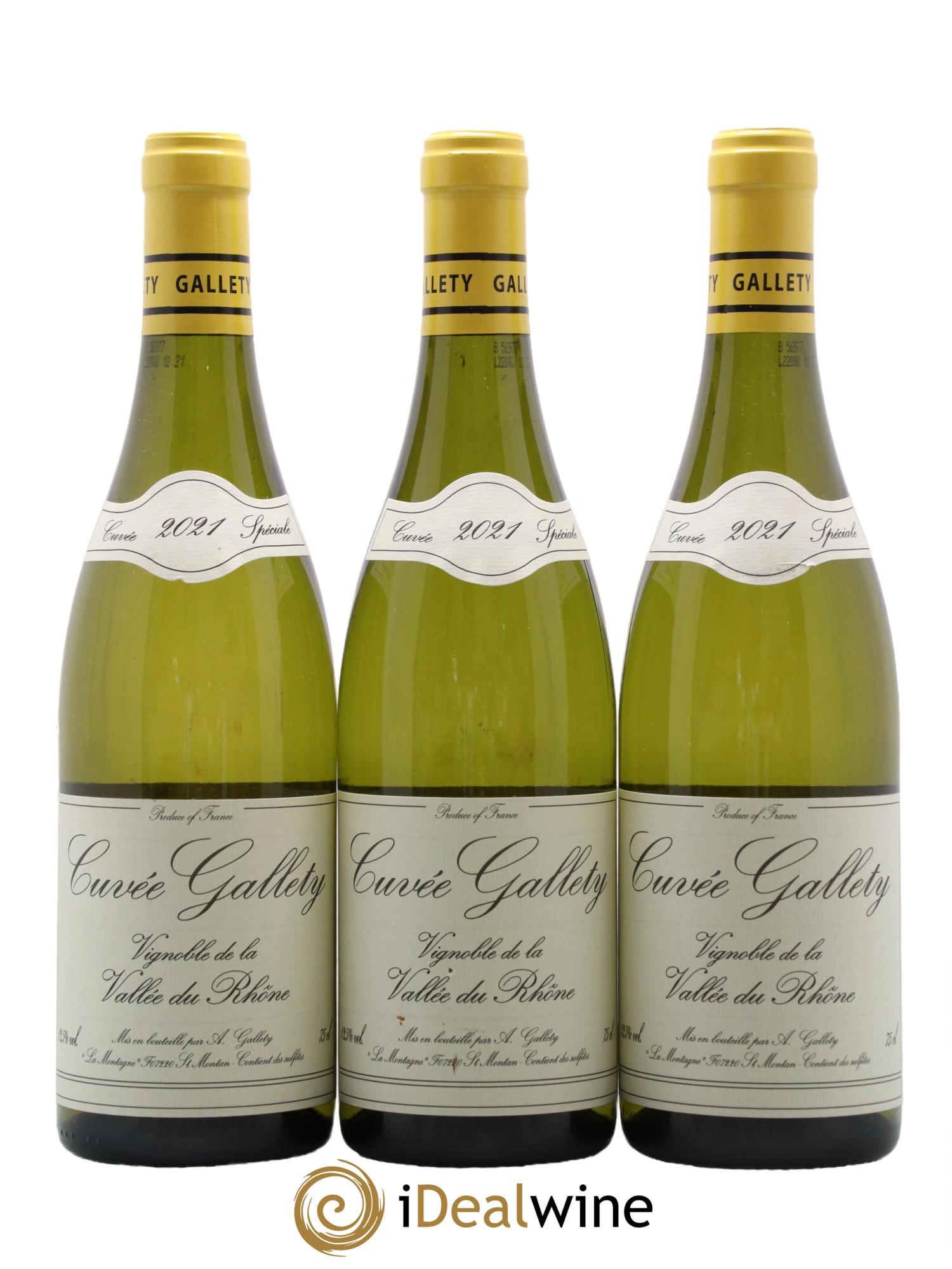 Côtes du Vivarais Blanc Gallety (Domaine) 2021 - Lot de 3 bouteilles - 0