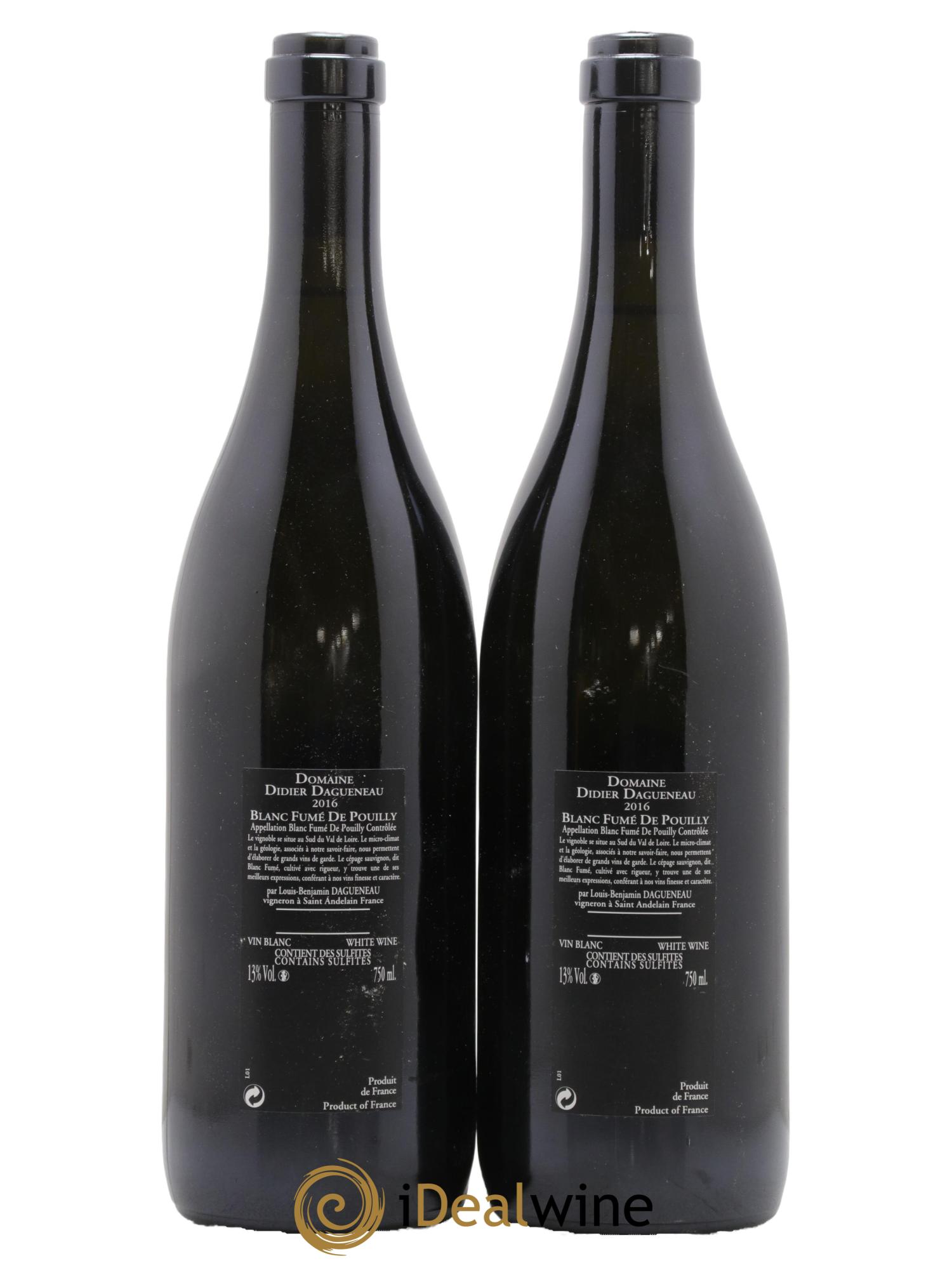 Vin de France (anciennement Pouilly-Fumé) Silex Dagueneau (Domaine Didier - Louis-Benjamin) 2016 - Posten von 2 Flaschen - 1