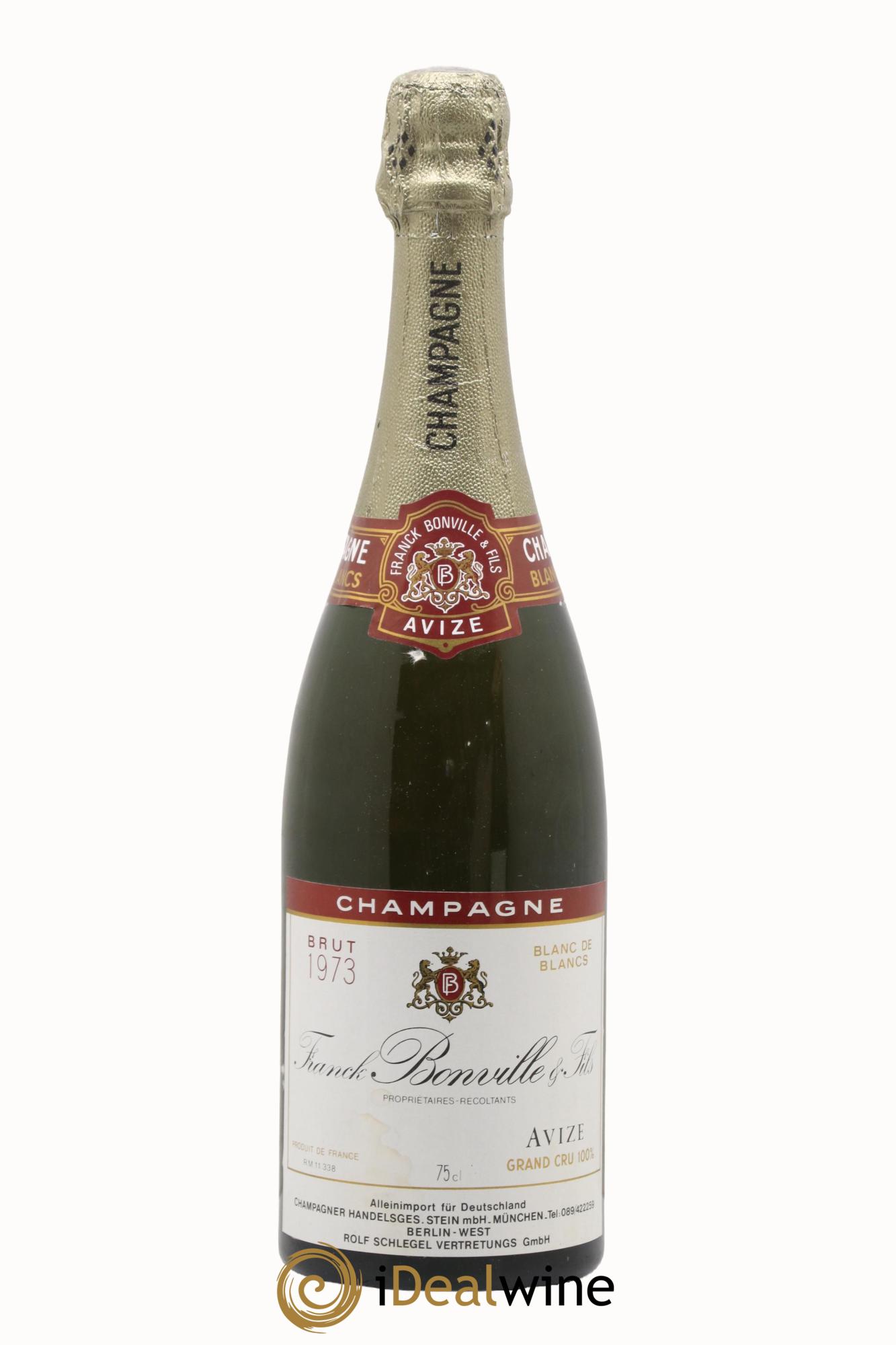 Champagne Blanc de Blancs Grand Cru Franck Bonville 1973 - Lotto di 1 bottiglia - 0