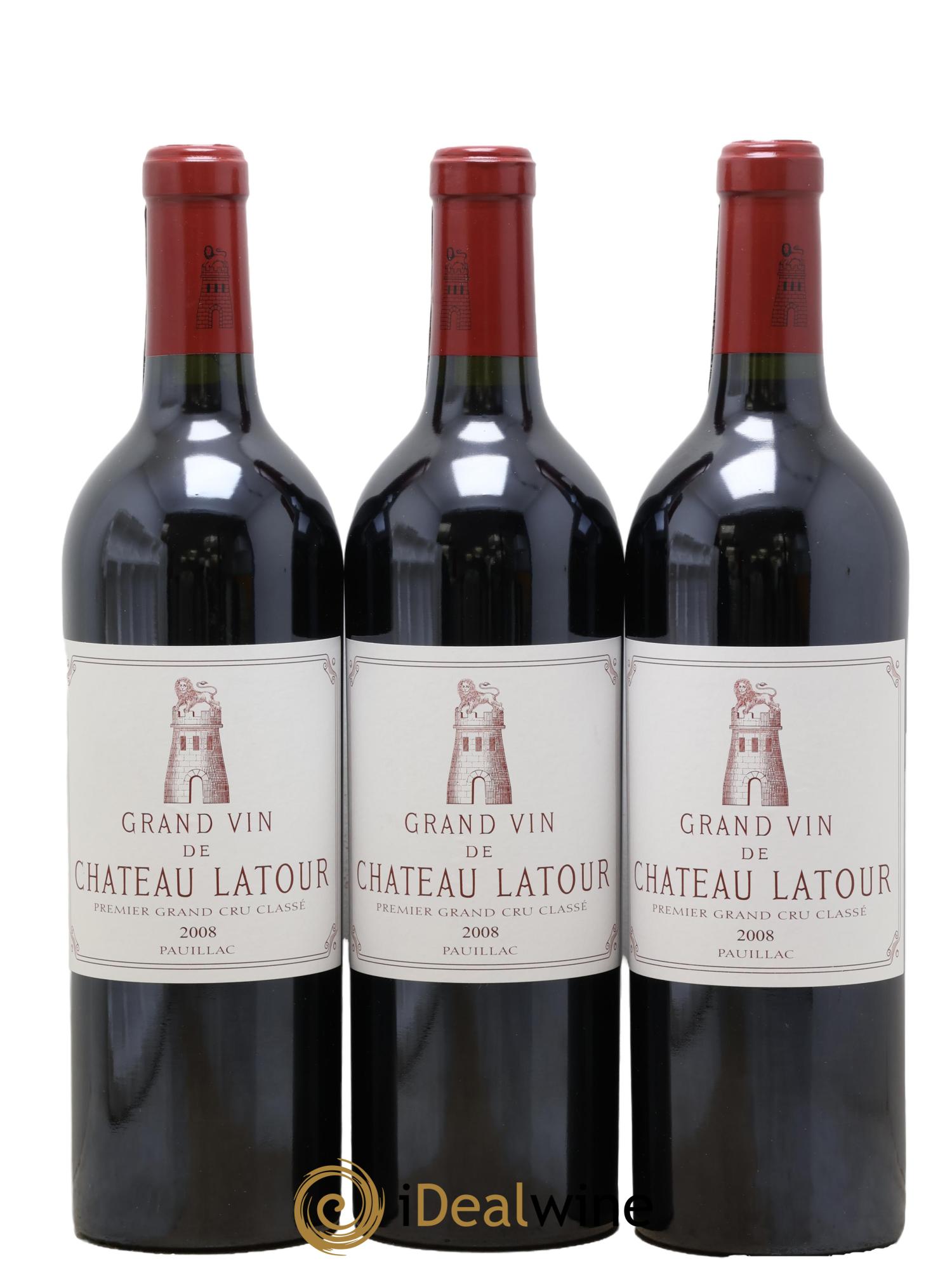 Château Latour 1er Grand Cru Classé 2008 - Lotto di 3 bottiglie - 0