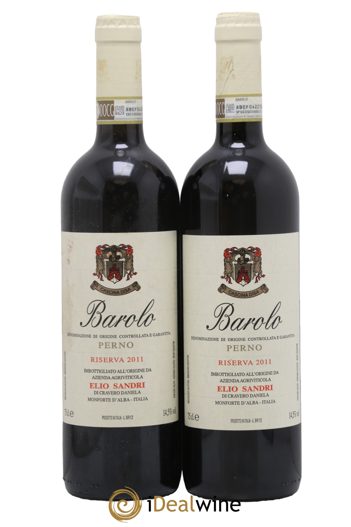 Barolo DOCG Riserva Perno Elio Sandri 2011 - Lot de 2 bouteilles - 0