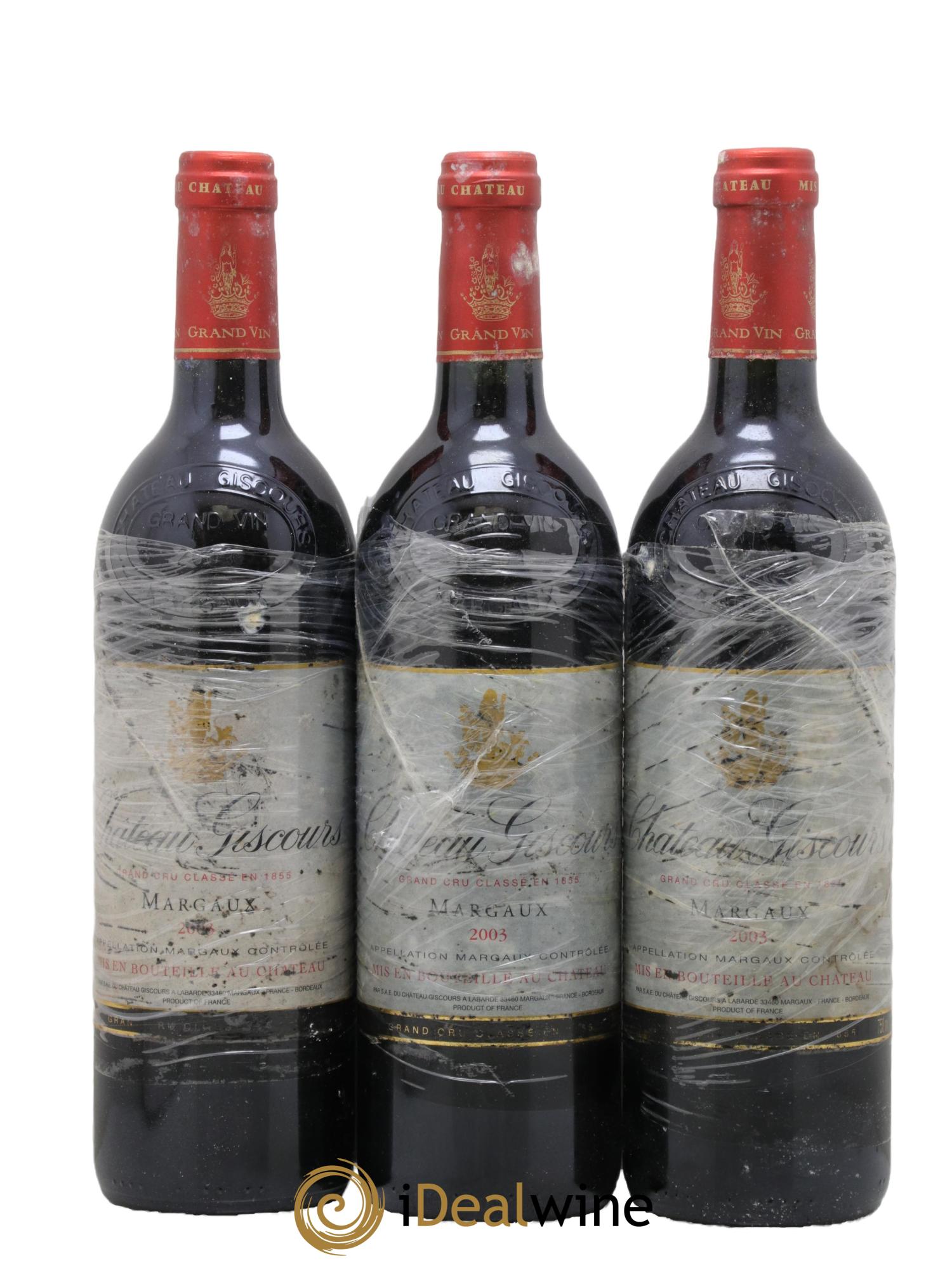 Château Giscours 3ème Grand Cru Classé 2003 - Lot de 3 bouteilles - 0