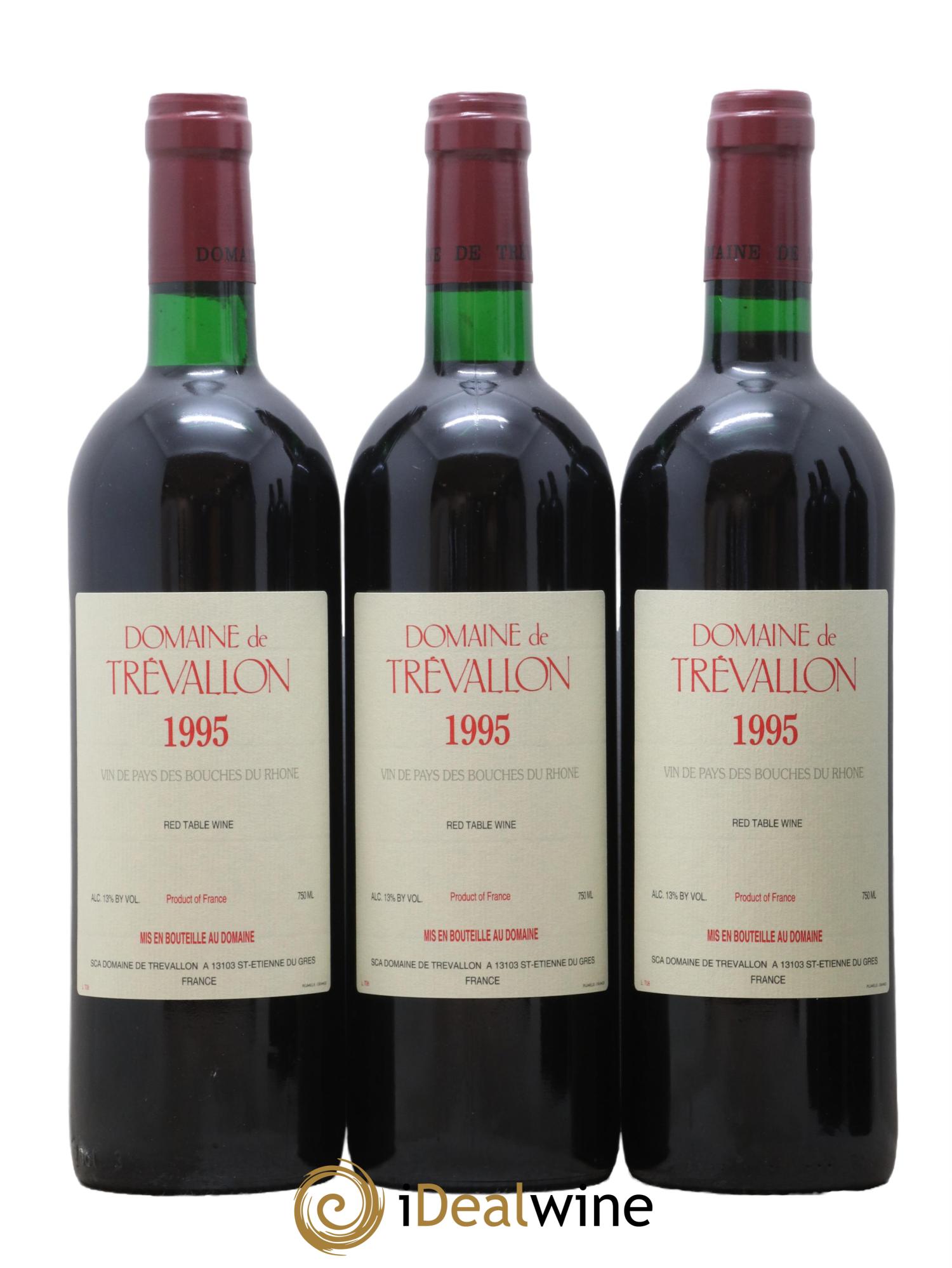 VDP Bouches du Rhône Trévallon (Domaine de) Eloi Dürrbach  1995 - Lot of 12 bottles - 2