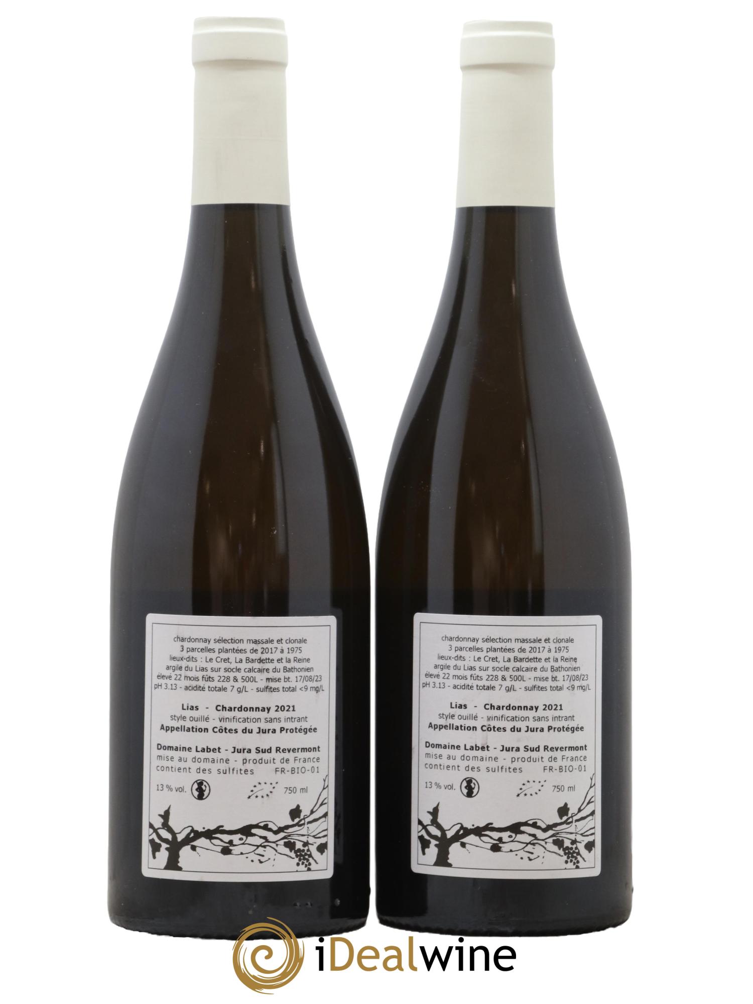 Côtes du Jura Chardonnay Lias Romain - Julien  - Charline Labet 2021 - Lot de 2 bouteilles - 1