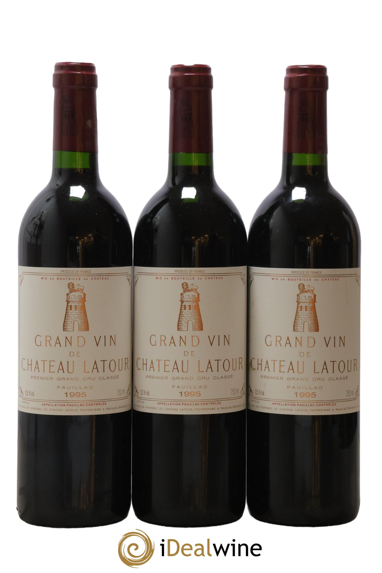 Château Latour 1er Grand Cru Classé 1995 - Lot de 3 bouteilles - 0
