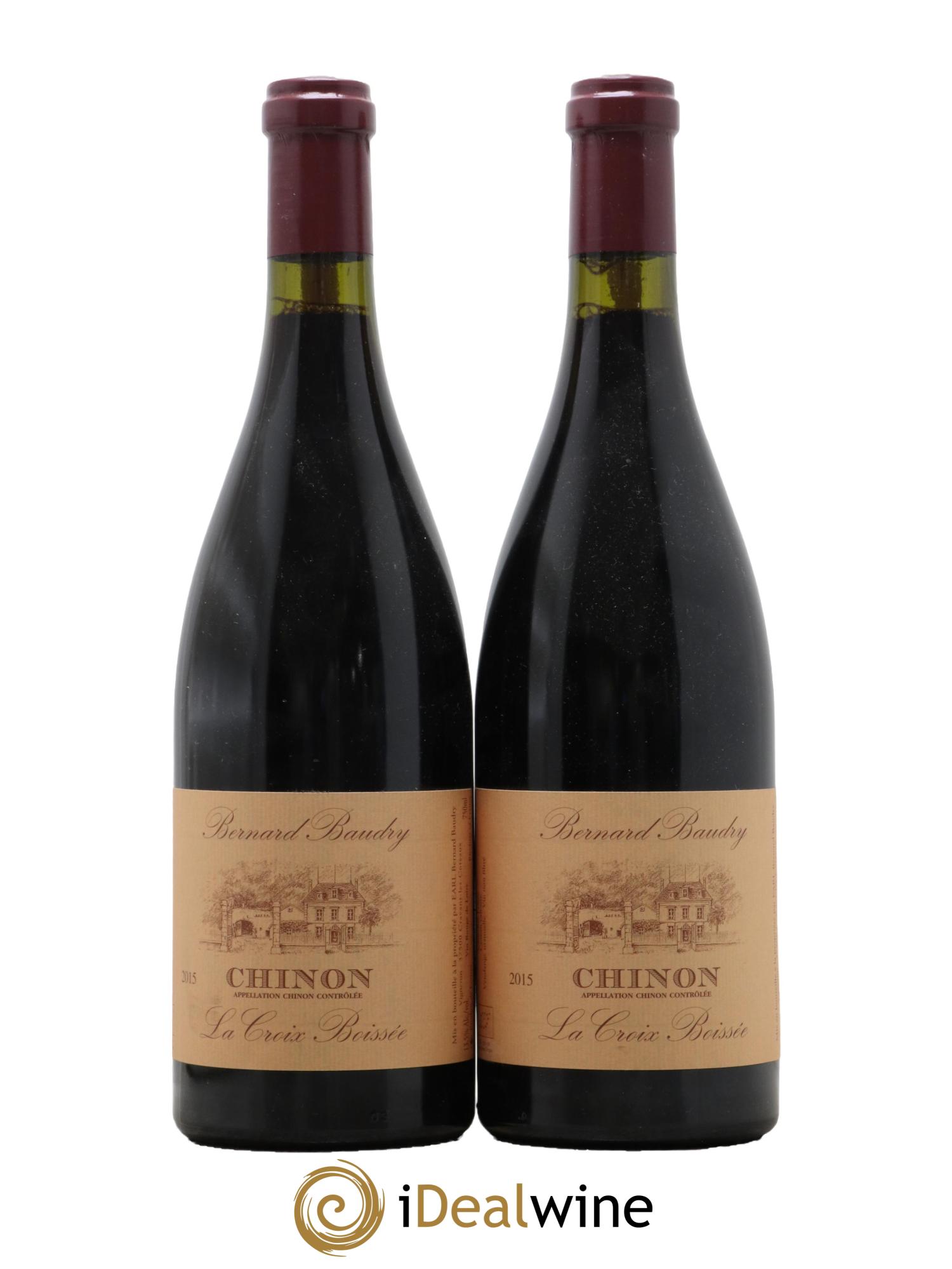Chinon La Croix Boissée Bernard Baudry 2015 - Lot de 2 bouteilles - 0