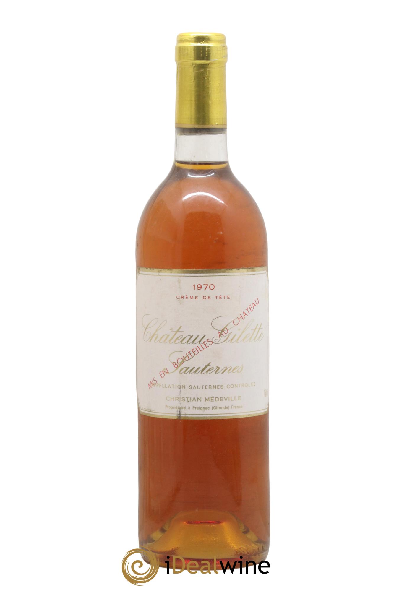 Château Gilette - Crème de Tête Grande Réserve 1970 - Lotto di 1 bottiglia - 0
