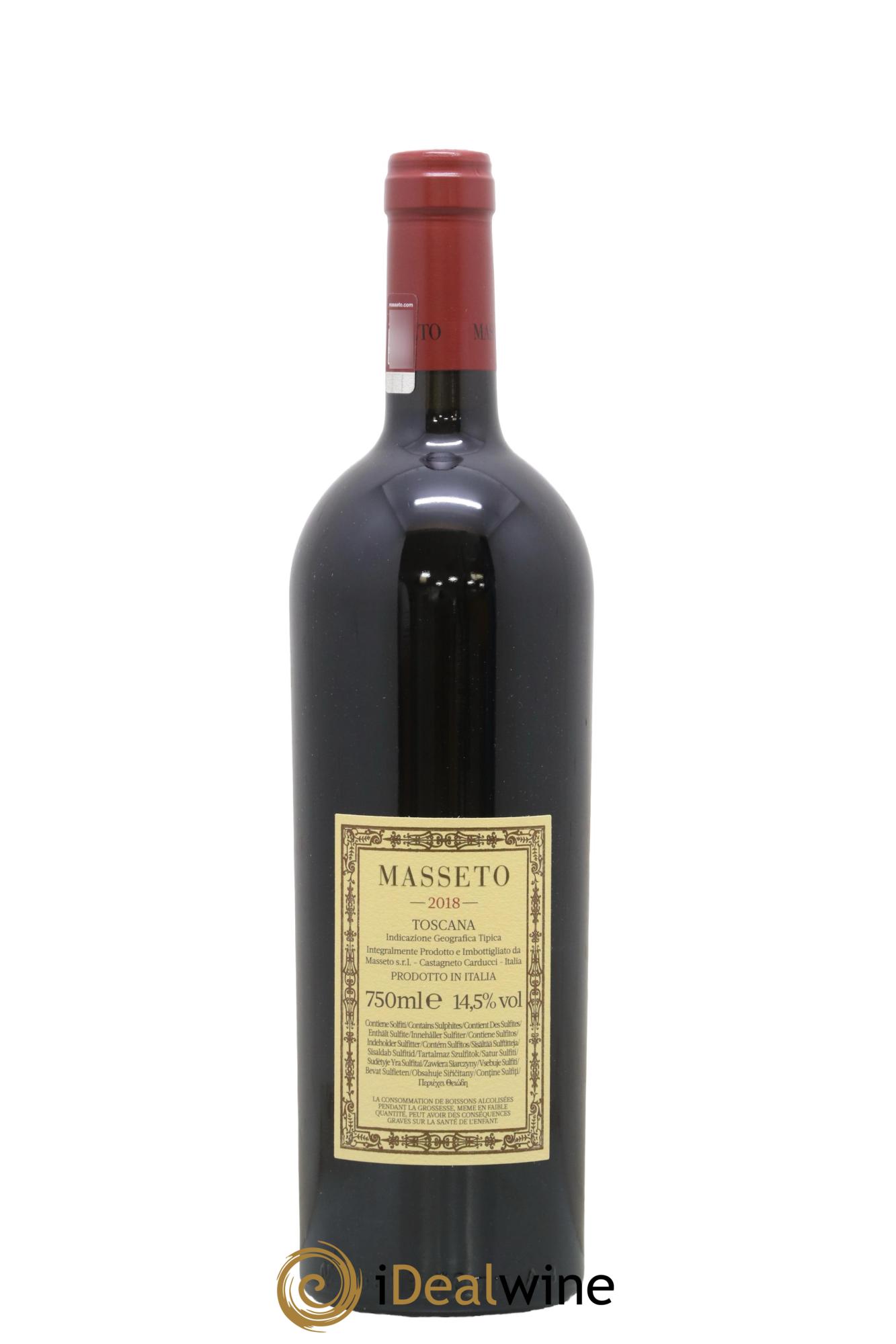 Toscana IGT Tenuta Dell'Ornellaia Masseto Frescobaldi  2018 - Lot de 1 bouteille - 1
