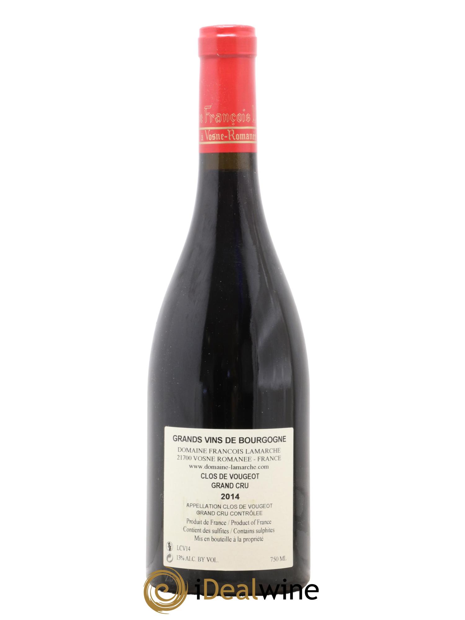 Clos de Vougeot Grand Cru Lamarche (Domaine)  2014 - Lotto di 1 bottiglia - 1