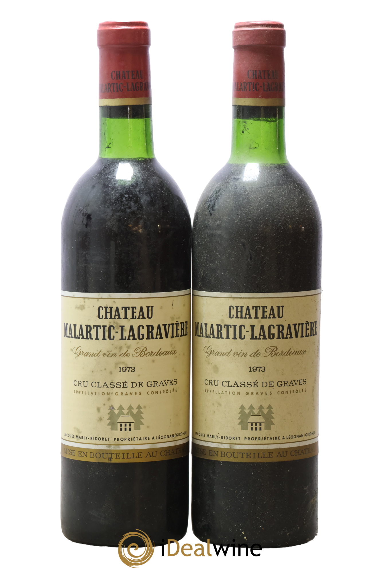 Château Malartic-Lagravière Cru Classé de Graves 1973 - Lot of 2 bottles - 0