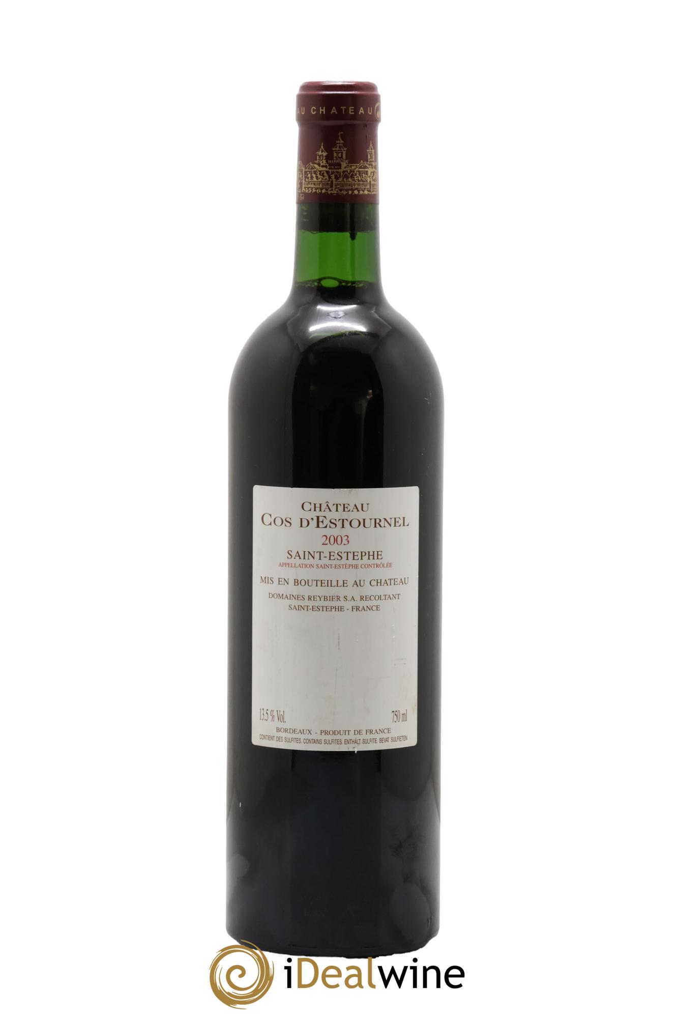 Cos d'Estournel 2ème Grand Cru Classé 2003 - Lot of 1 bottle - 1