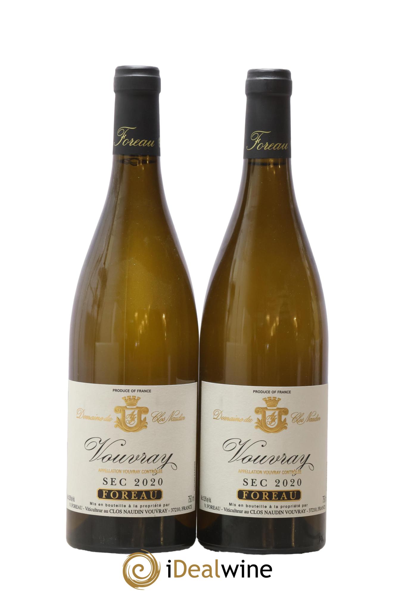 Vouvray Sec Clos Naudin - Philippe Foreau 2020 - Lot of 2 bottles - 0