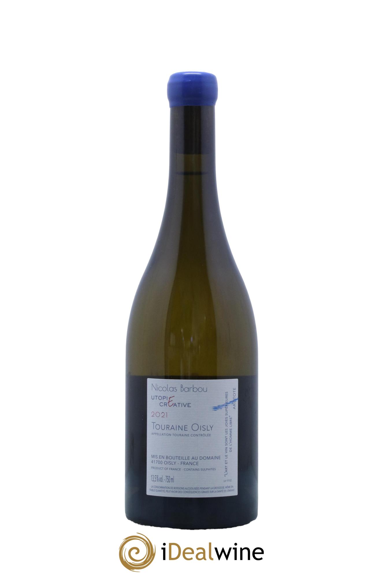 Touraine-Oisly Utopie Créative Nicolas Barbou 2021 - Lot de 1 bouteille - 1