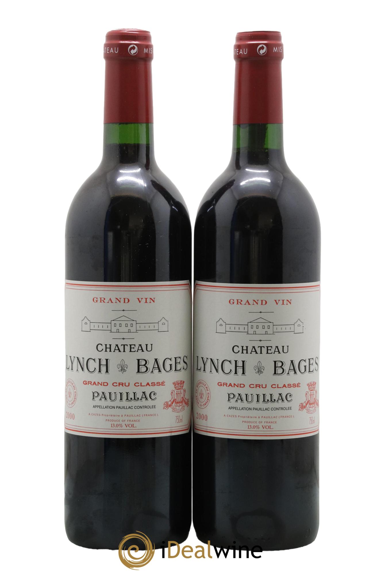 Château Lynch Bages 5ème Grand Cru Classé 2000 - Lot de 2 bouteilles - 0