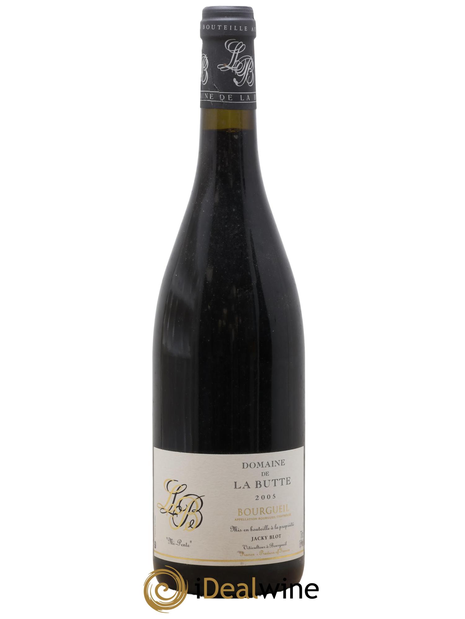 Bourgueil Mi-Pente Domaine de La Butte - Jacky Blot 2005 - Posten von 1 Flasche - 0