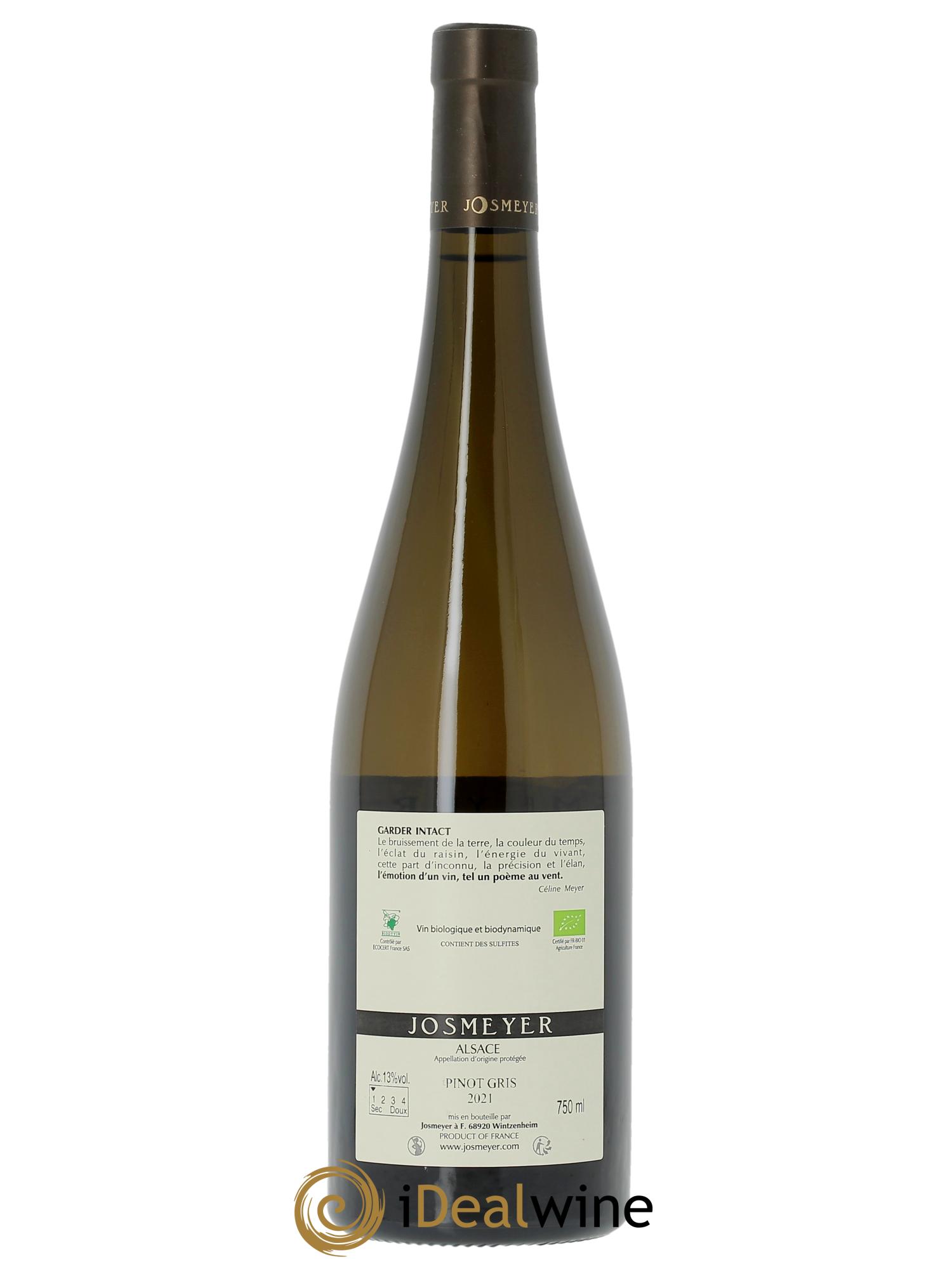 Alsace Pinot Gris Le Fromenteau Josmeyer (Domaine)  2021 - Lot of 1 bottle - 1