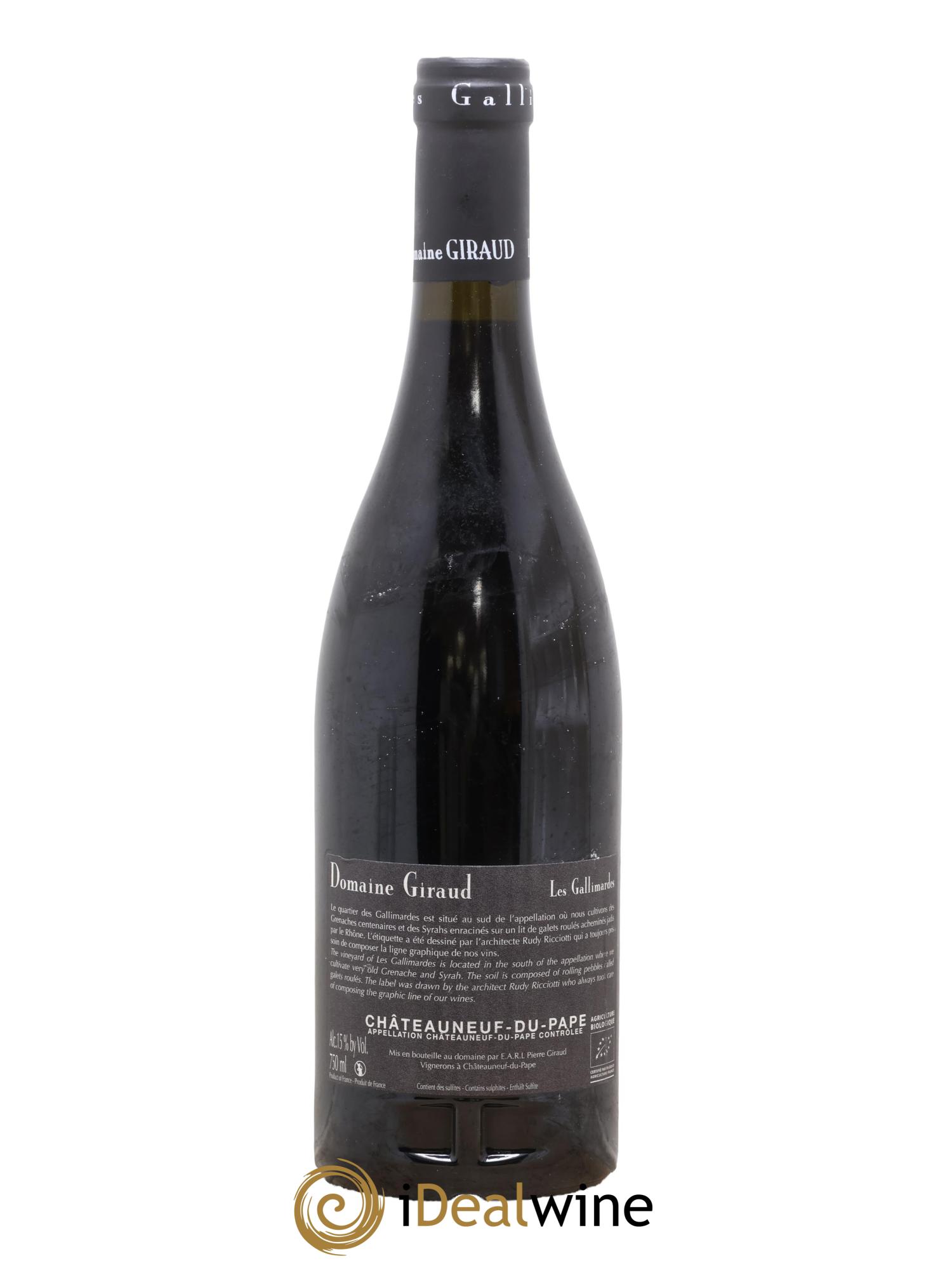 Châteauneuf-du-Pape Les Gallimardes Giraud (Domaine) 2015 - Lot de 1 bouteille - 1