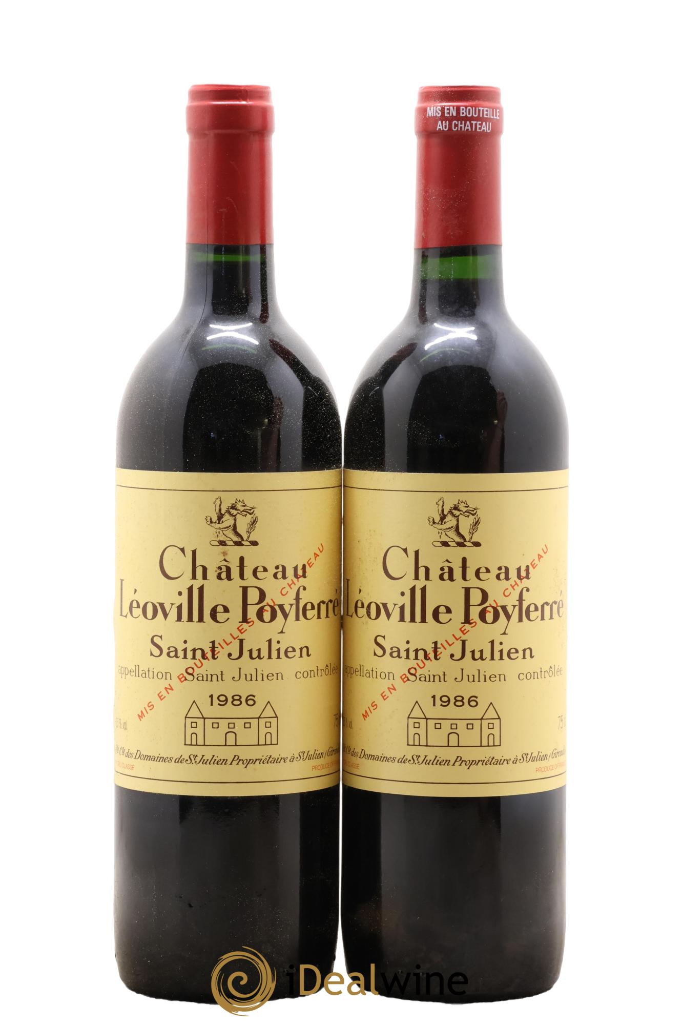 Château Léoville Poyferré 2ème Grand Cru Classé 1986 - Lot de 2 bouteilles - 0