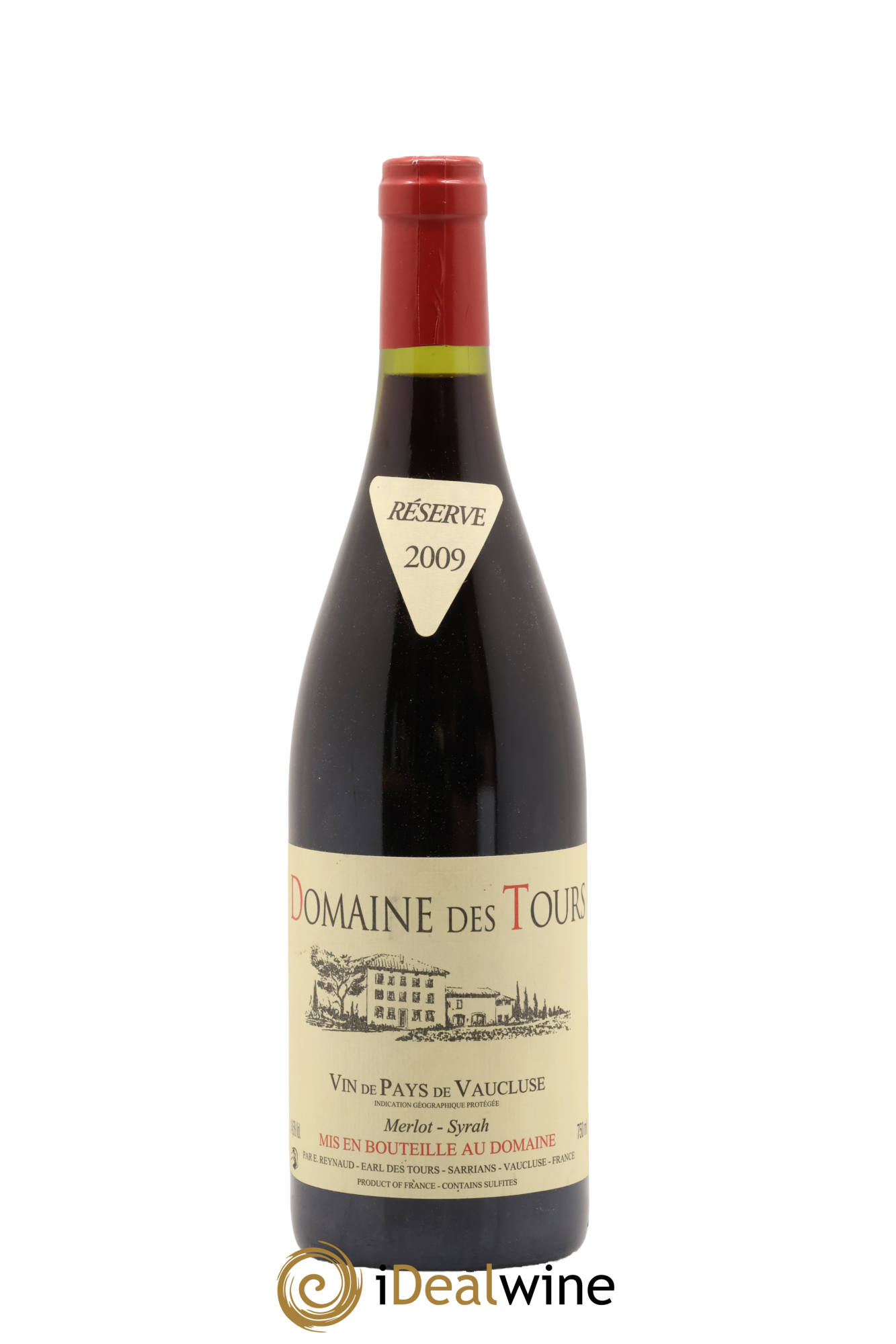 Vaucluse Domaine des Tours Merlot-Syrah Emmanuel Reynaud 2009 - Lot de 1 bouteille - 0