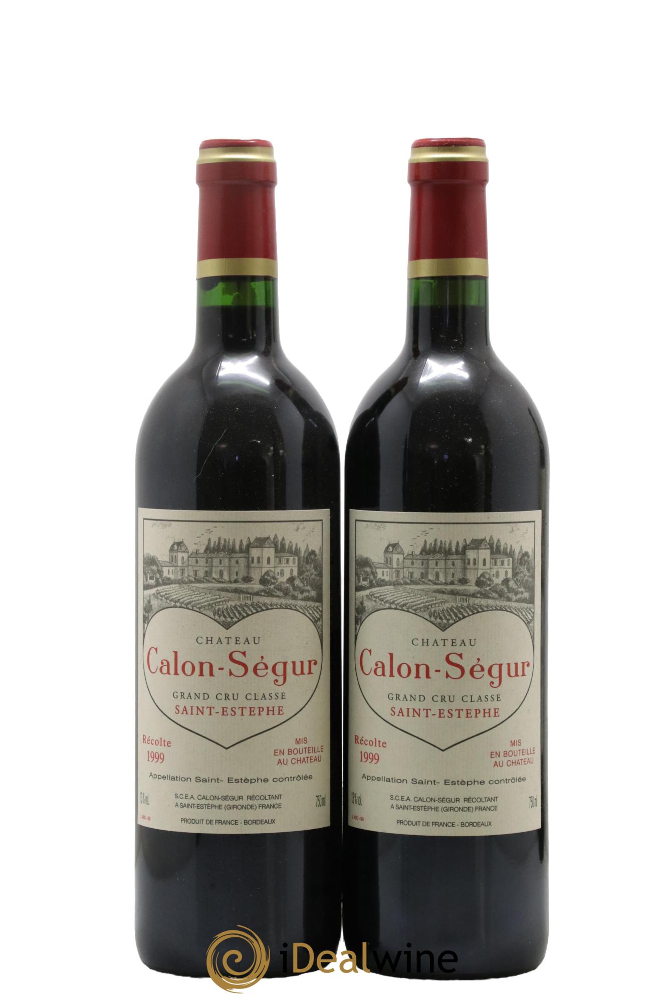 Château Calon Ségur 3ème Grand Cru Classé 1999 - Lot de 2 bouteilles - 0