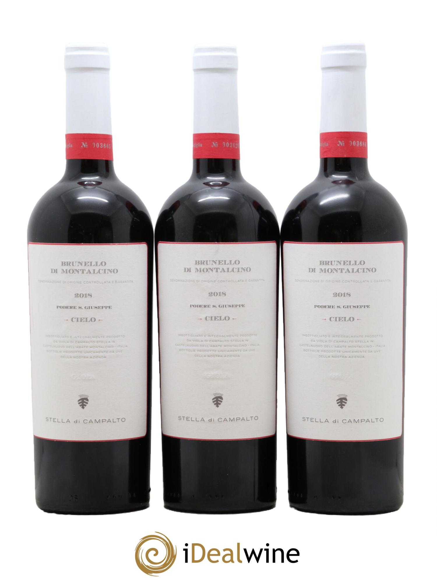 Brunello di Montalcino Cielo Stella di Campalto 2018 - Lot de 3 bouteilles - 0