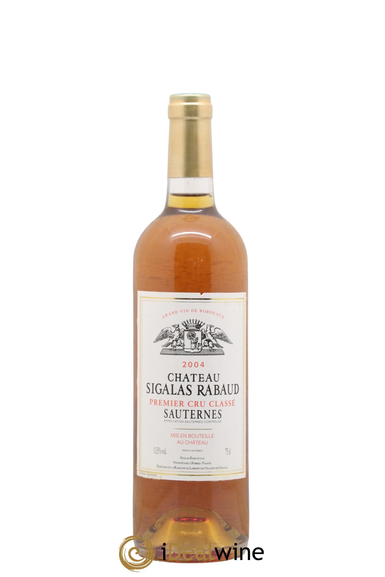 Château Sigalas Rabaud 1er Grand Cru Classé 2004 - Lotto di 1 bottiglia - 0
